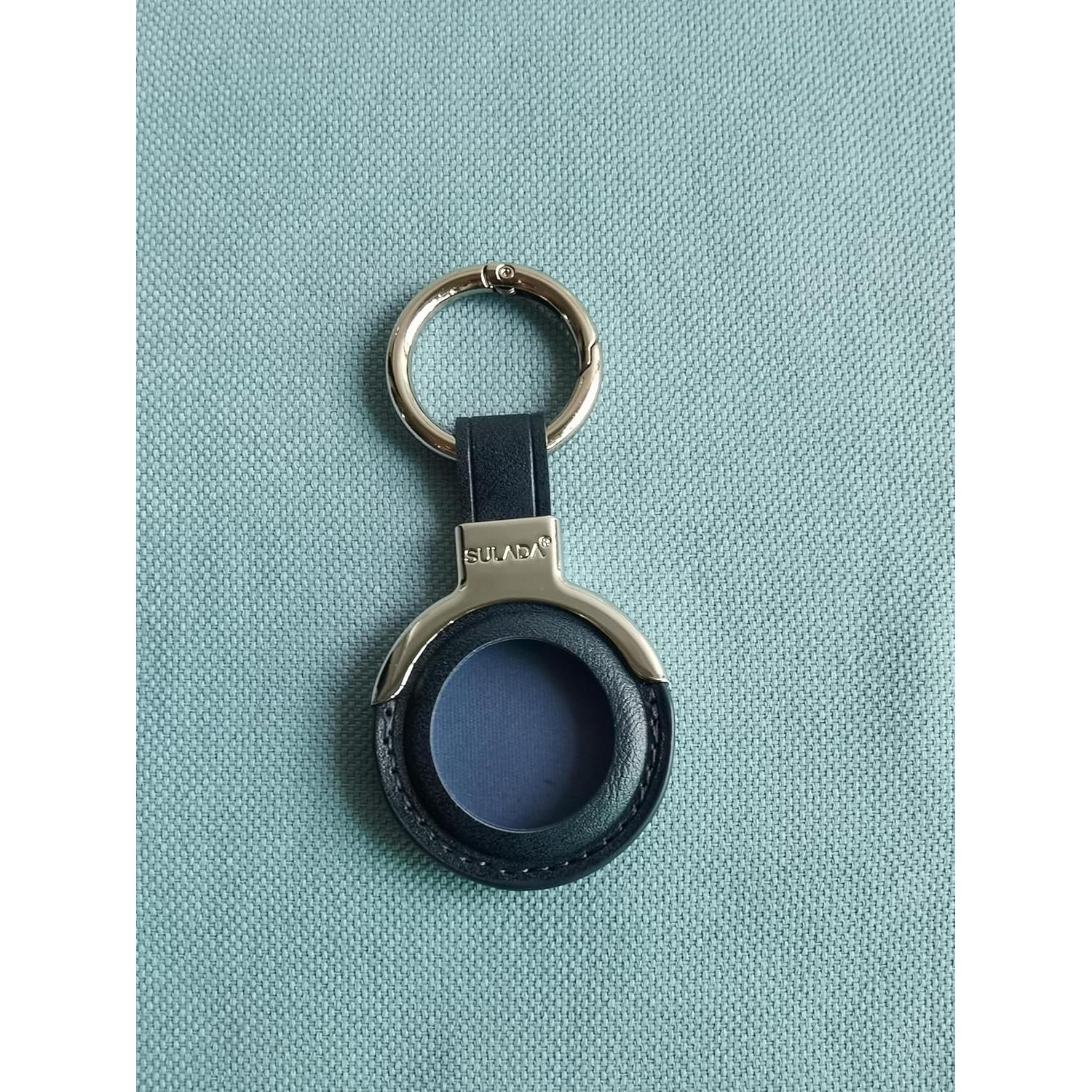 Funda de Cuero para Llavero AirTag Sichy Azul - Soporte Anti-Pérdida