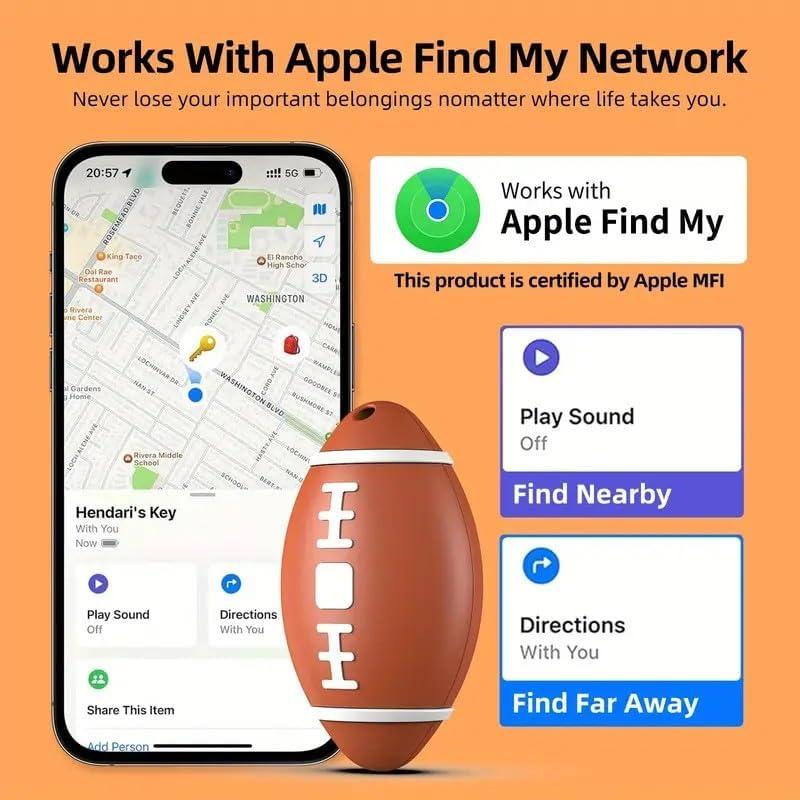 Localizador de Llaves Inteligente MIUXGIO F06 Marrón - Find My iOS