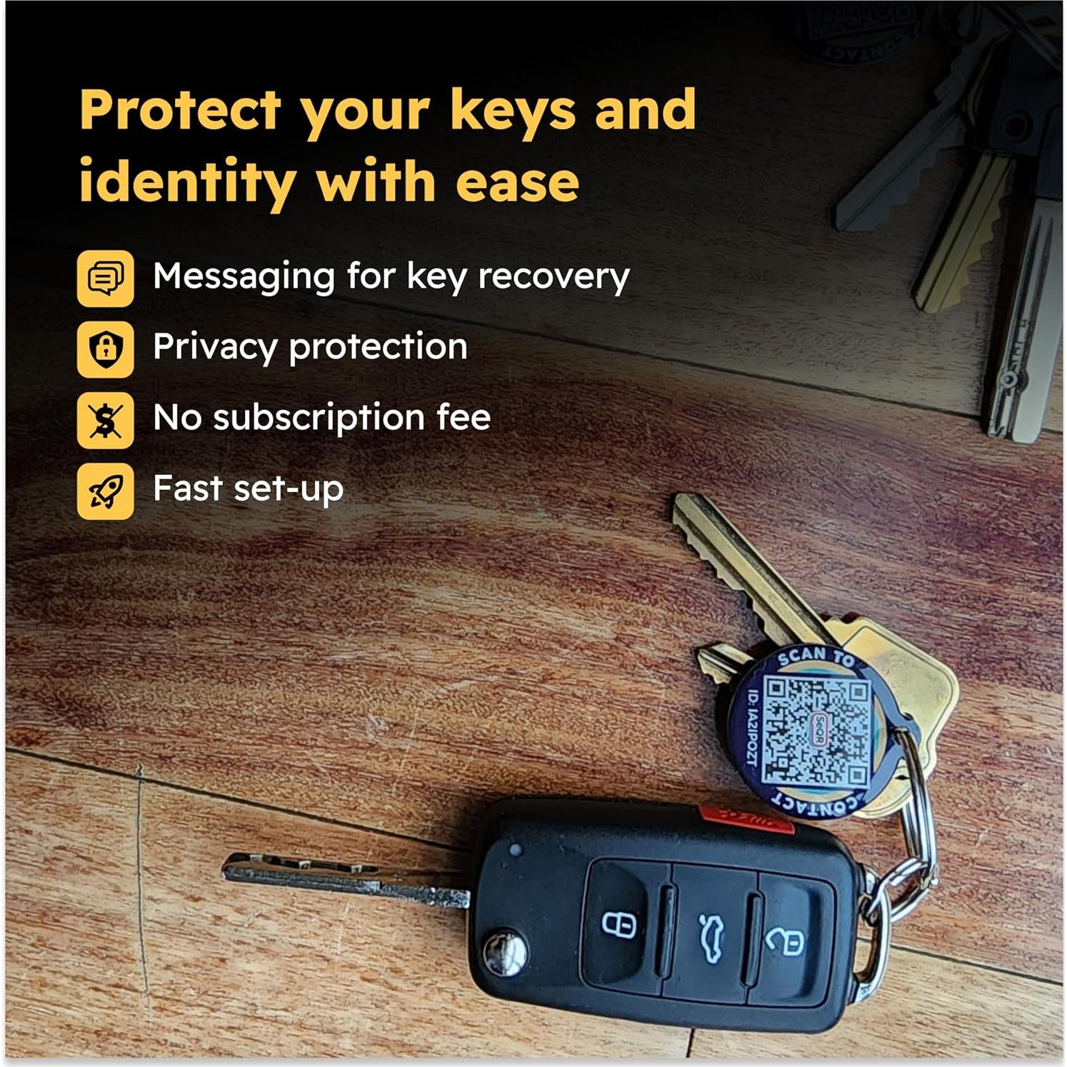 Etiquetas de Llaveros QR SeQR Personalizables 2.92x3.30cm