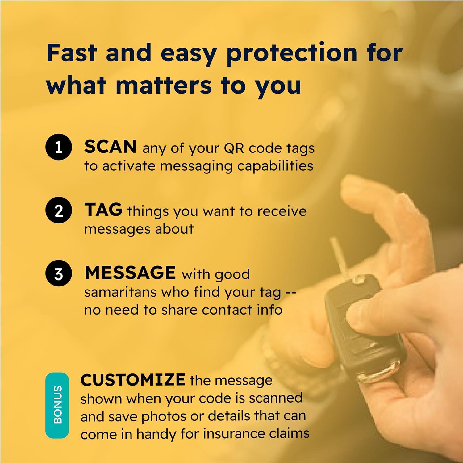 Etiquetas de Llaveros QR SeQR Personalizables 2.92x3.30cm