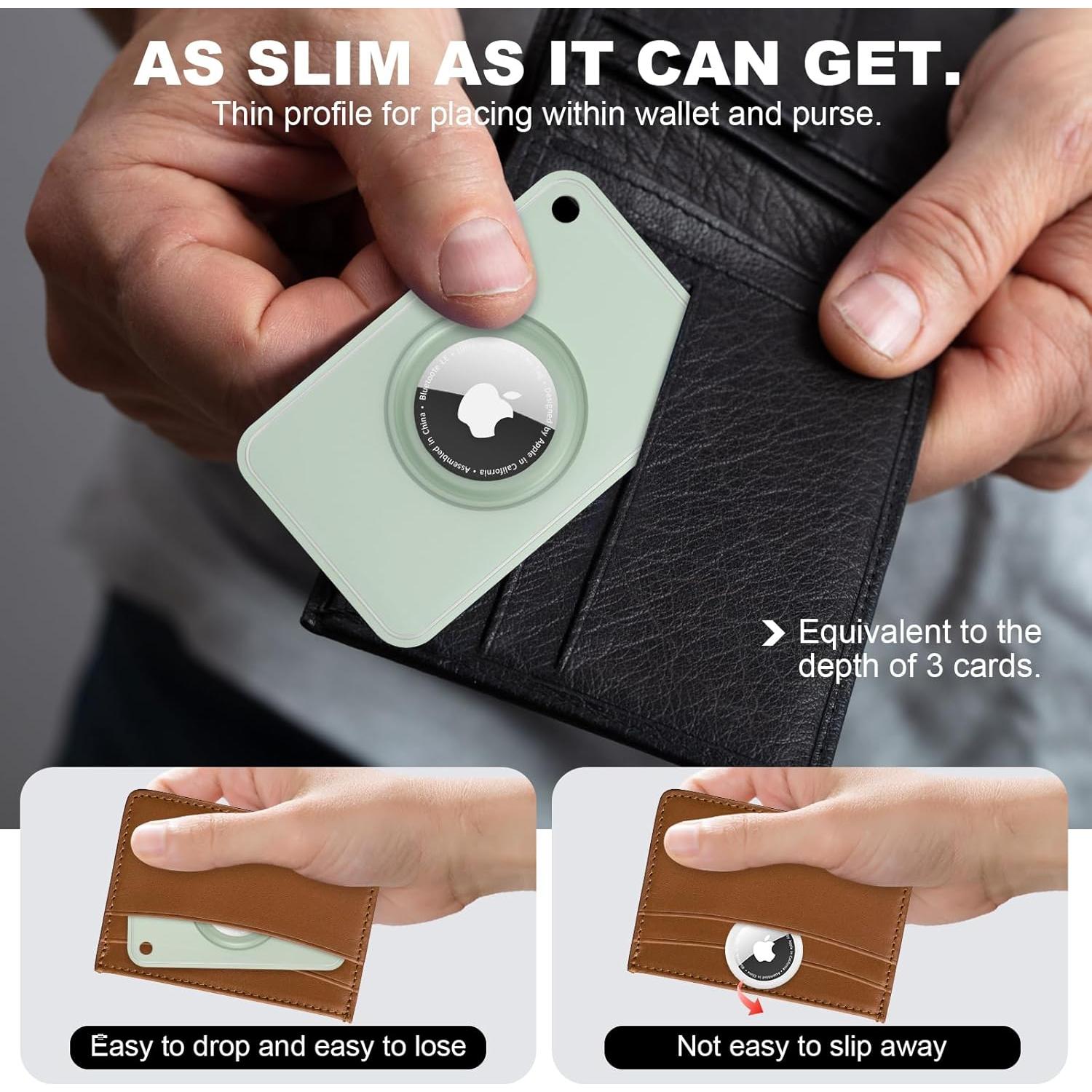 Soporte de billetera ultra delgado Natyos para AirTag