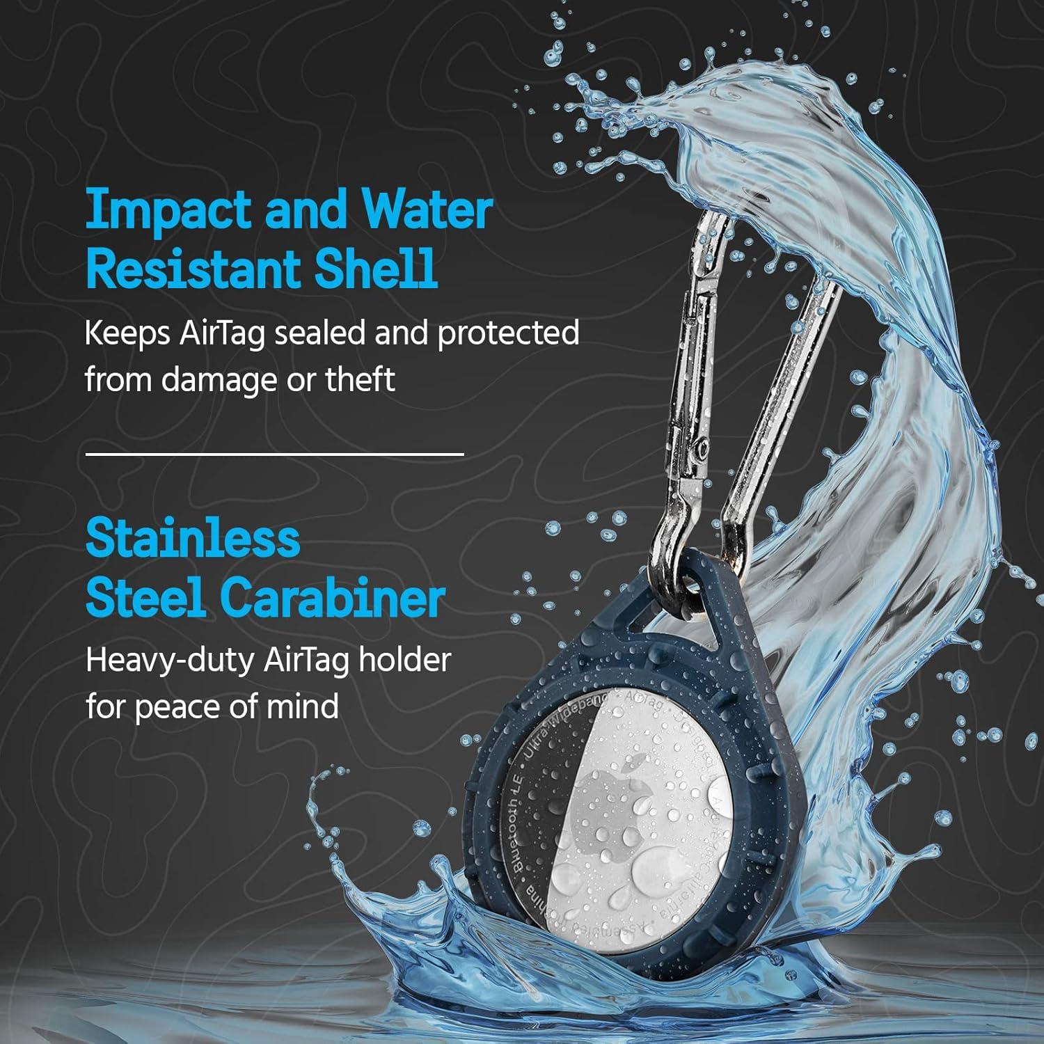 Funda Protectora Pelican para AirTag con Clip Marino