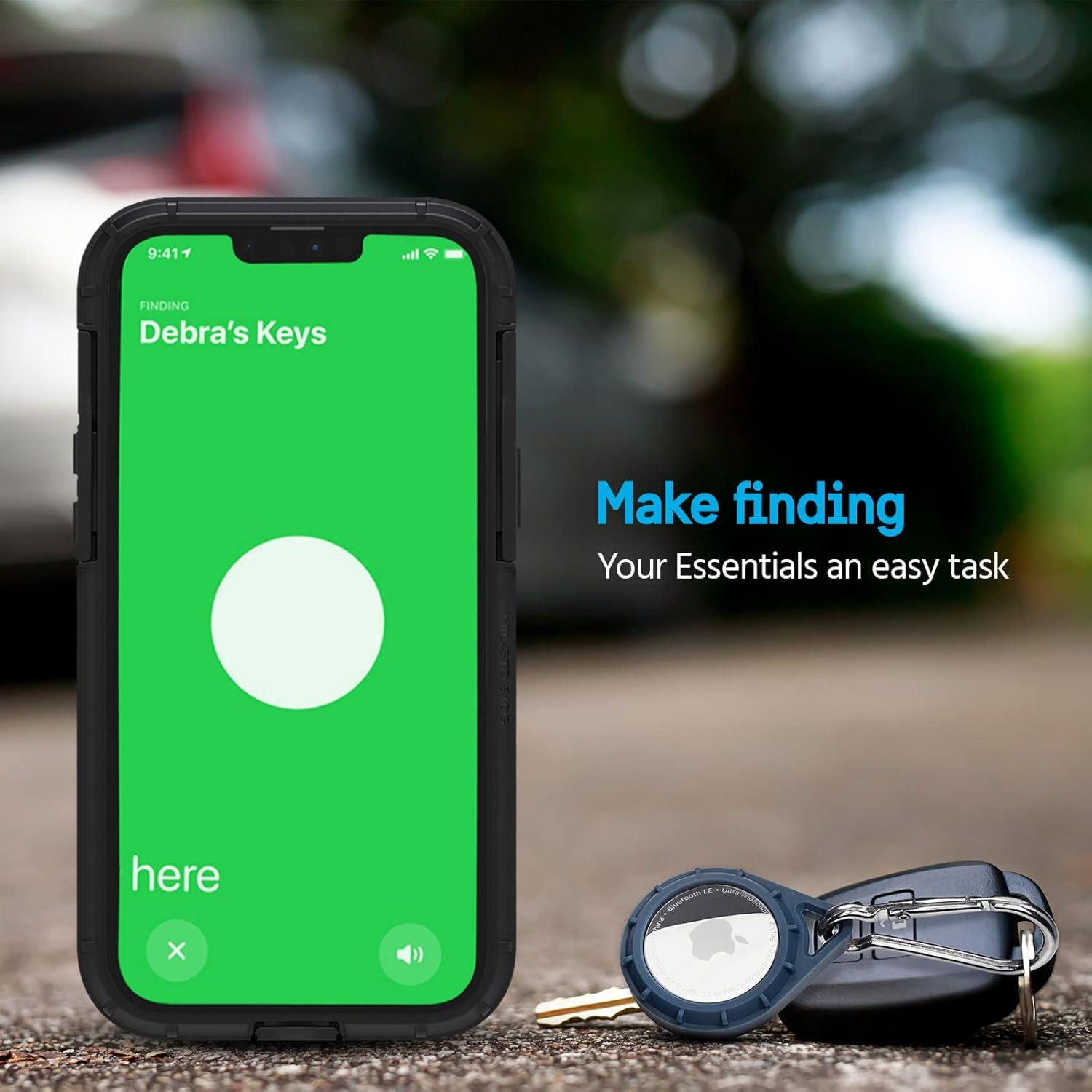 Funda Protectora Pelican para AirTag con Clip Marino