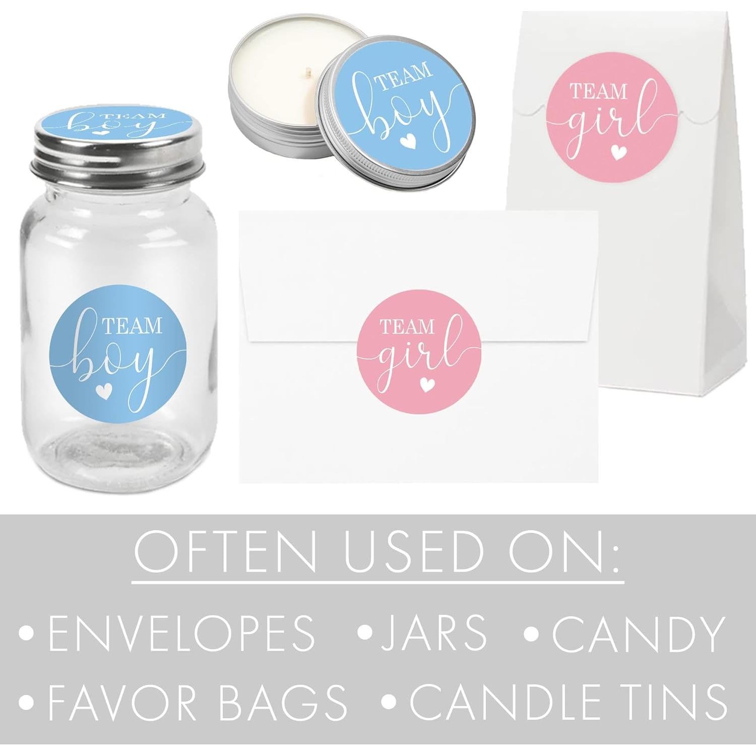 Stickers Fiesta Revelación Género Rosa Azul - 40 Piezas