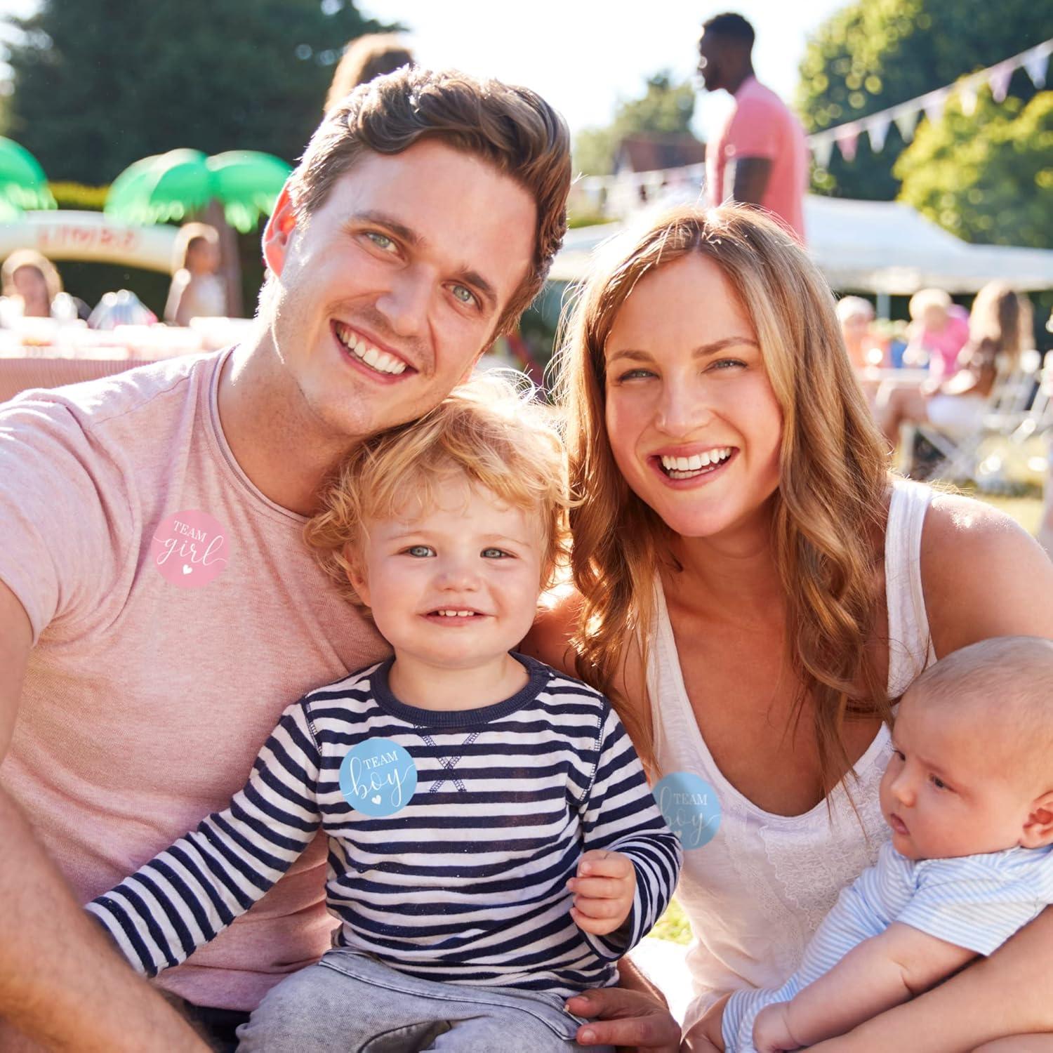 Stickers Fiesta Revelación Género Rosa Azul - 40 Piezas