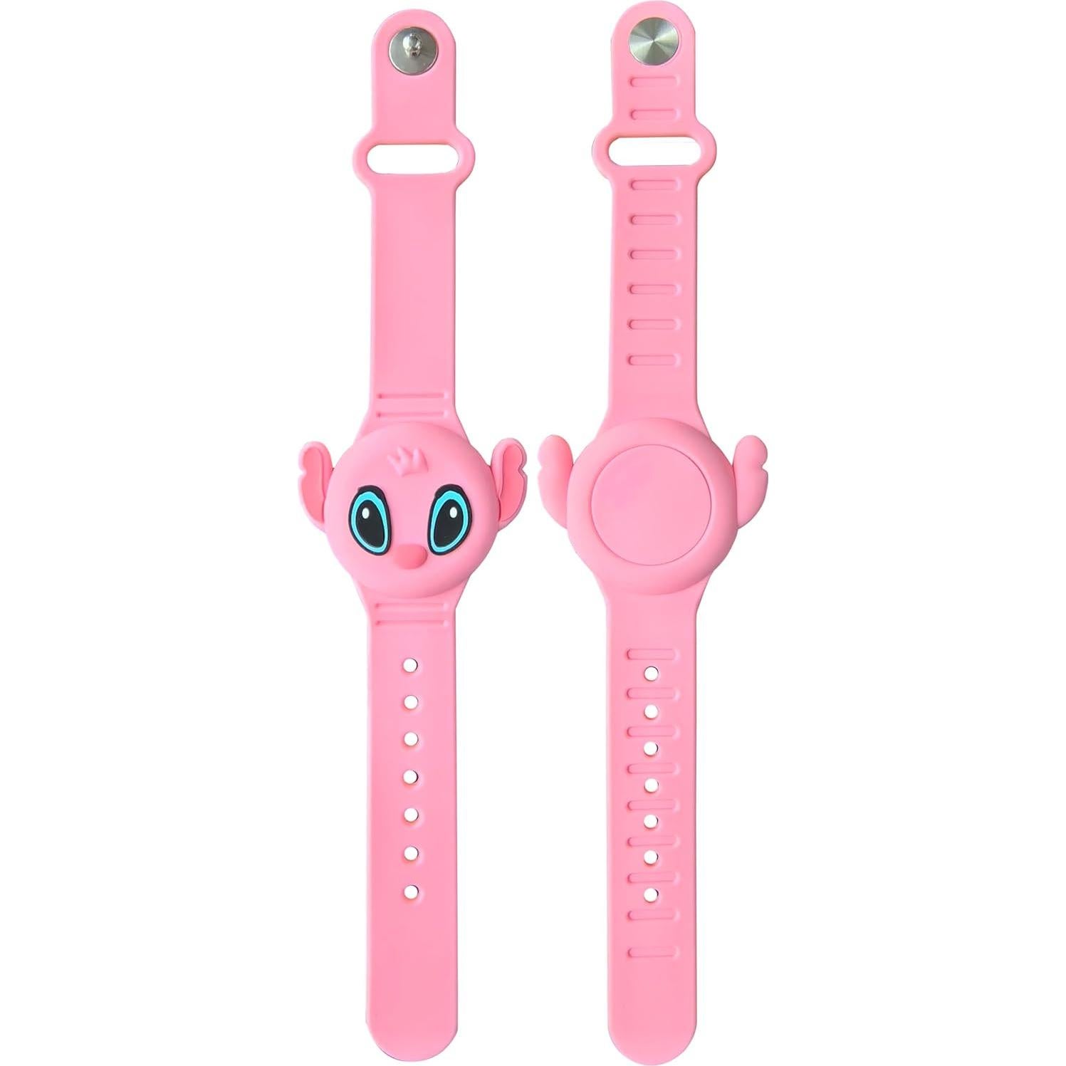 Pulsera Ajustable Rosa para AirTag Niños - Impermeable