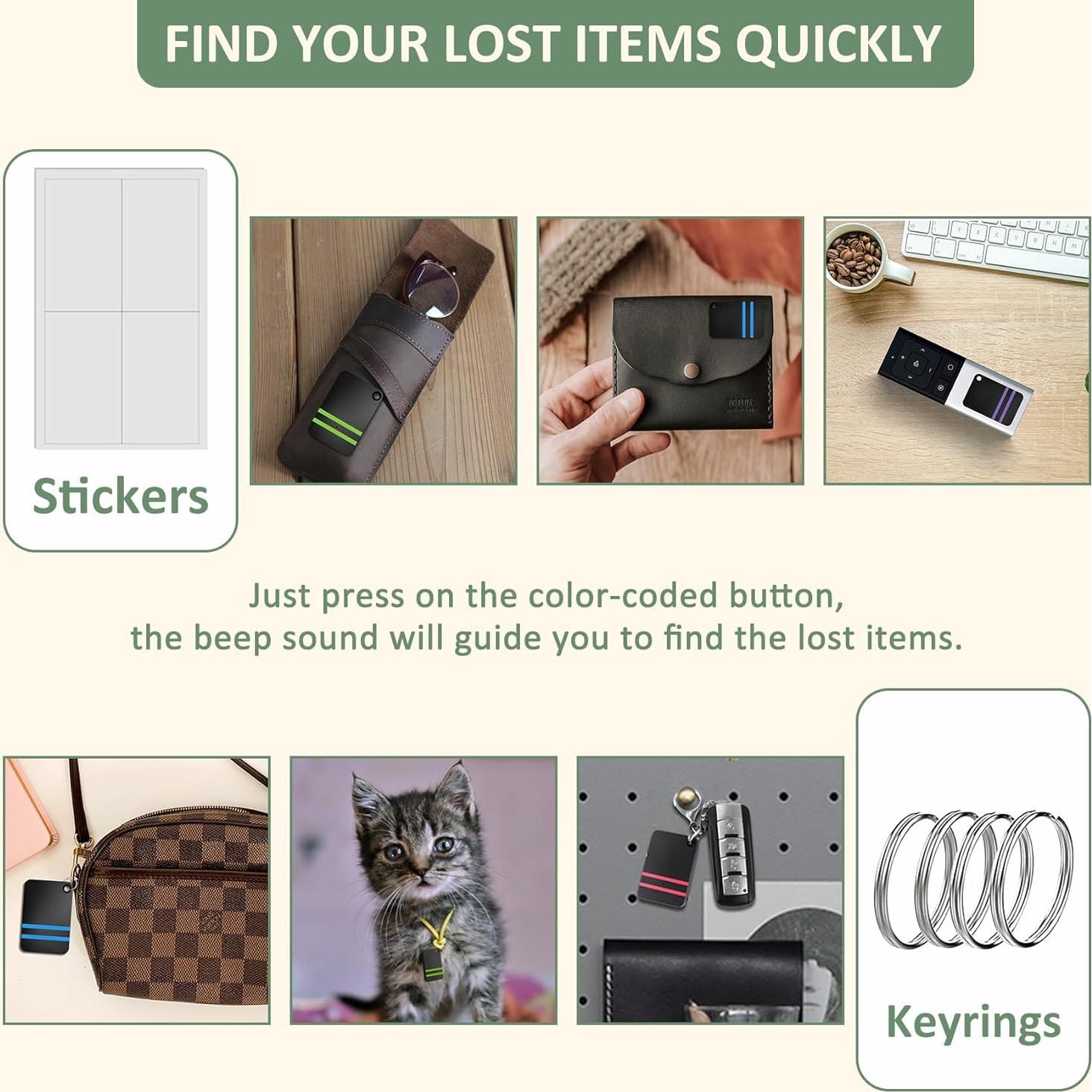 Buscador de Llaves Inalámbrico Midlocater - 4 Dispositivos 85dB