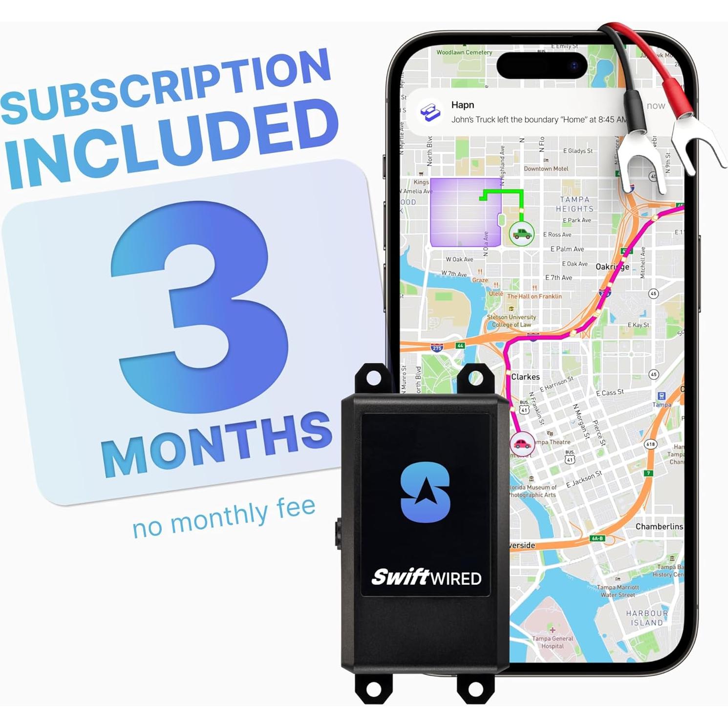 Rastreador GPS Cableado Spytec Swift para Autos 308g