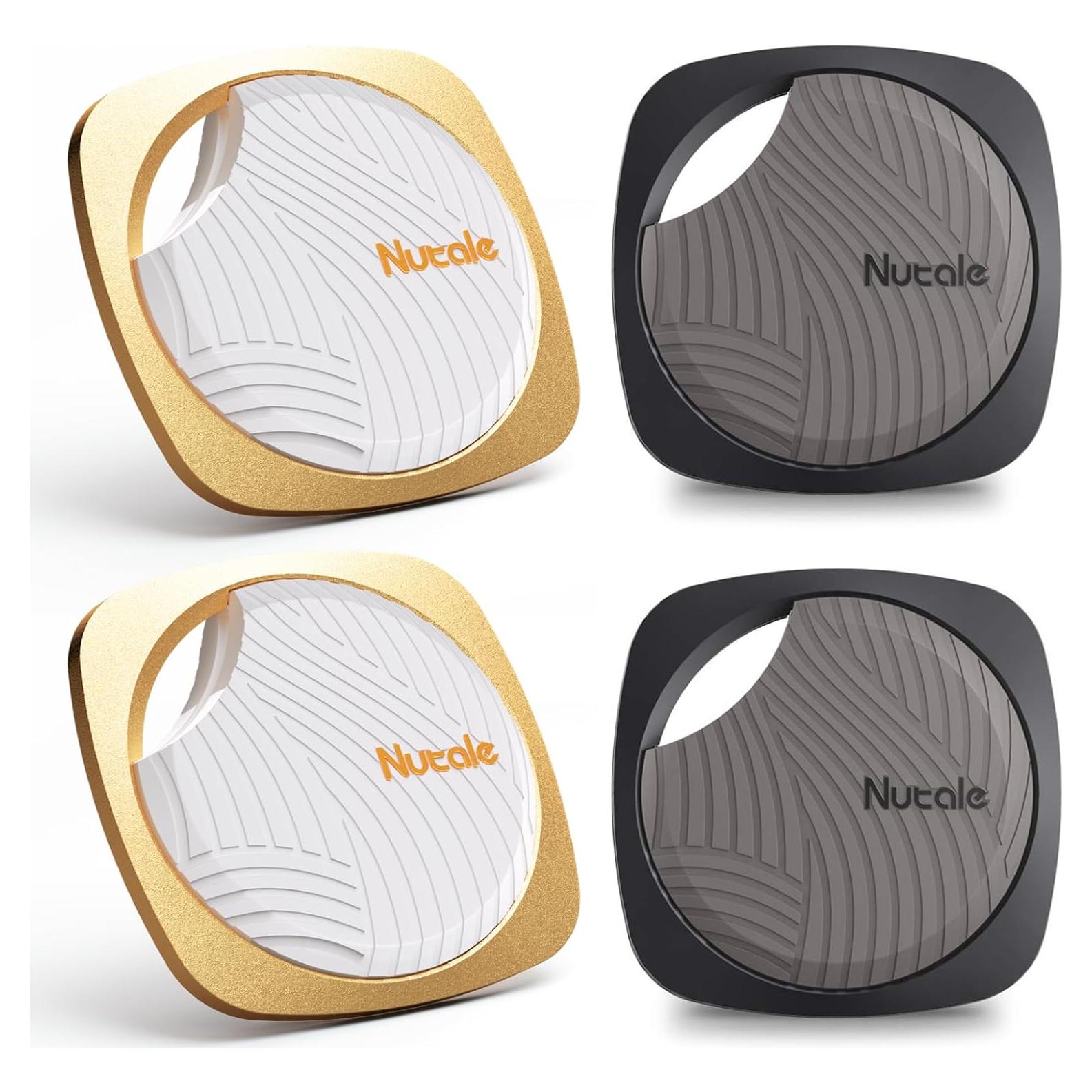 Localizador Bluetooth Nutale Focus Oro y Negro 4 Paquete