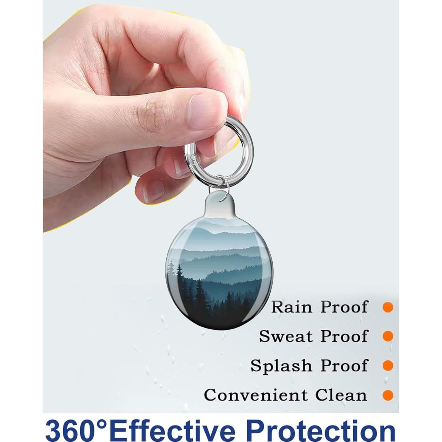 Funda Protectora para Air Tag LZMtacase Bosque Azul