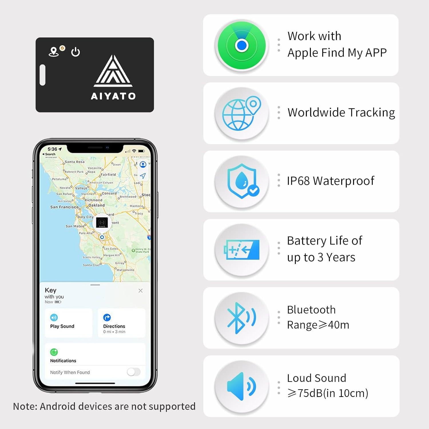 Localizador Inteligente DOHOME IP68 para Llaves y Carteras