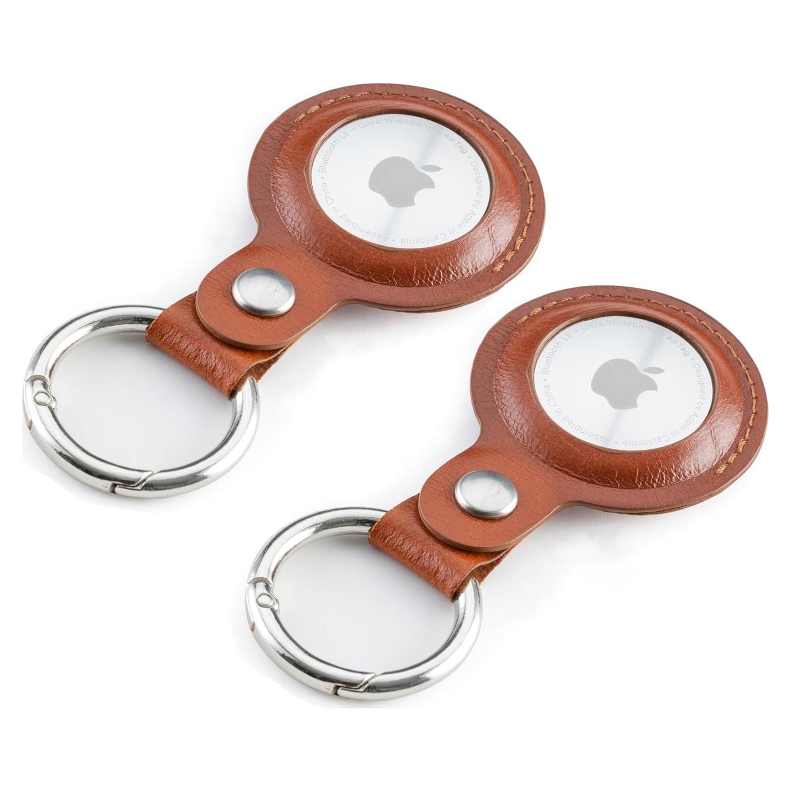 Funda de cuero genuino Node Leather para AirTag - Paquete de 2