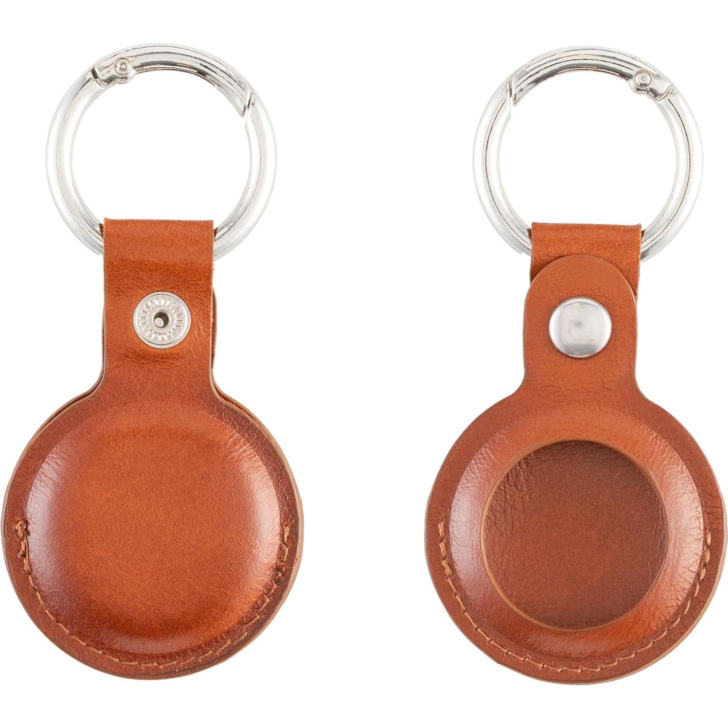 Funda de cuero genuino Node Leather para AirTag - Paquete de 2