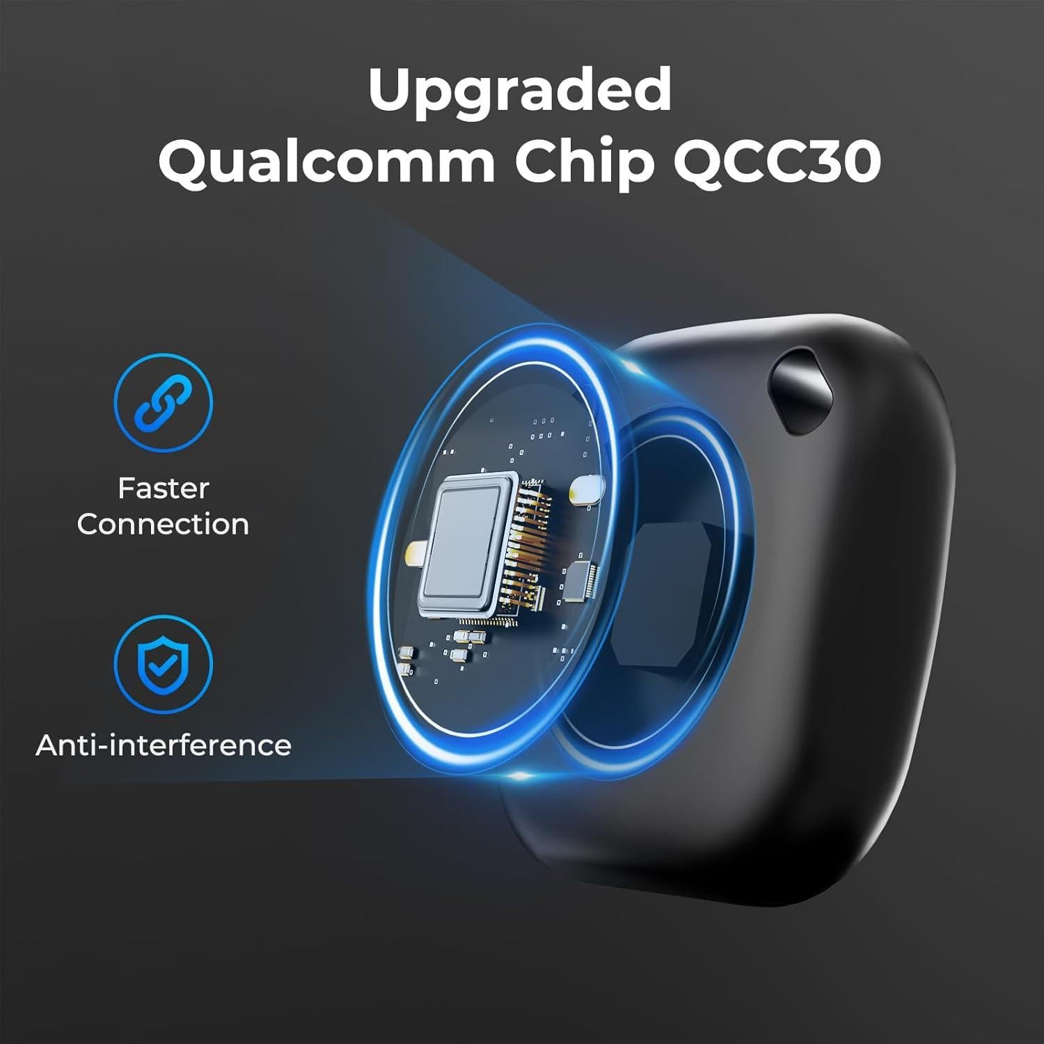 Air Tags 4 Pack Rastreador Bluetooth WarmSea Negro IP67