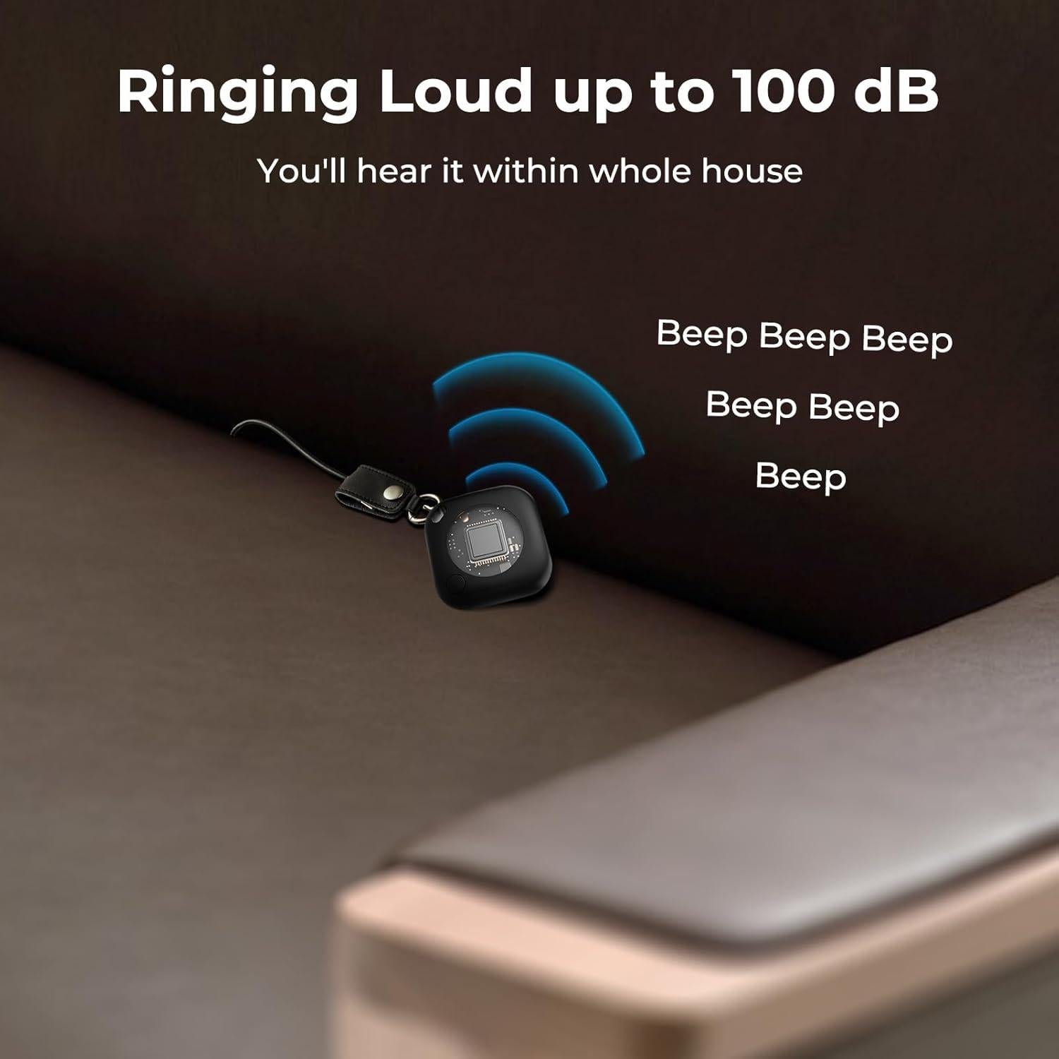 Air Tags 4 Pack Rastreador Bluetooth WarmSea Negro IP67