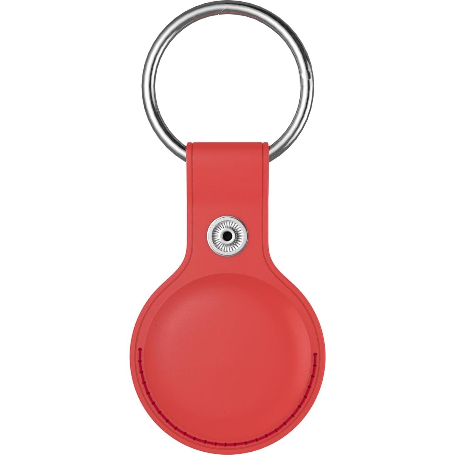 Soporte de cuero Snakehive para Apple AirTag - Rojo