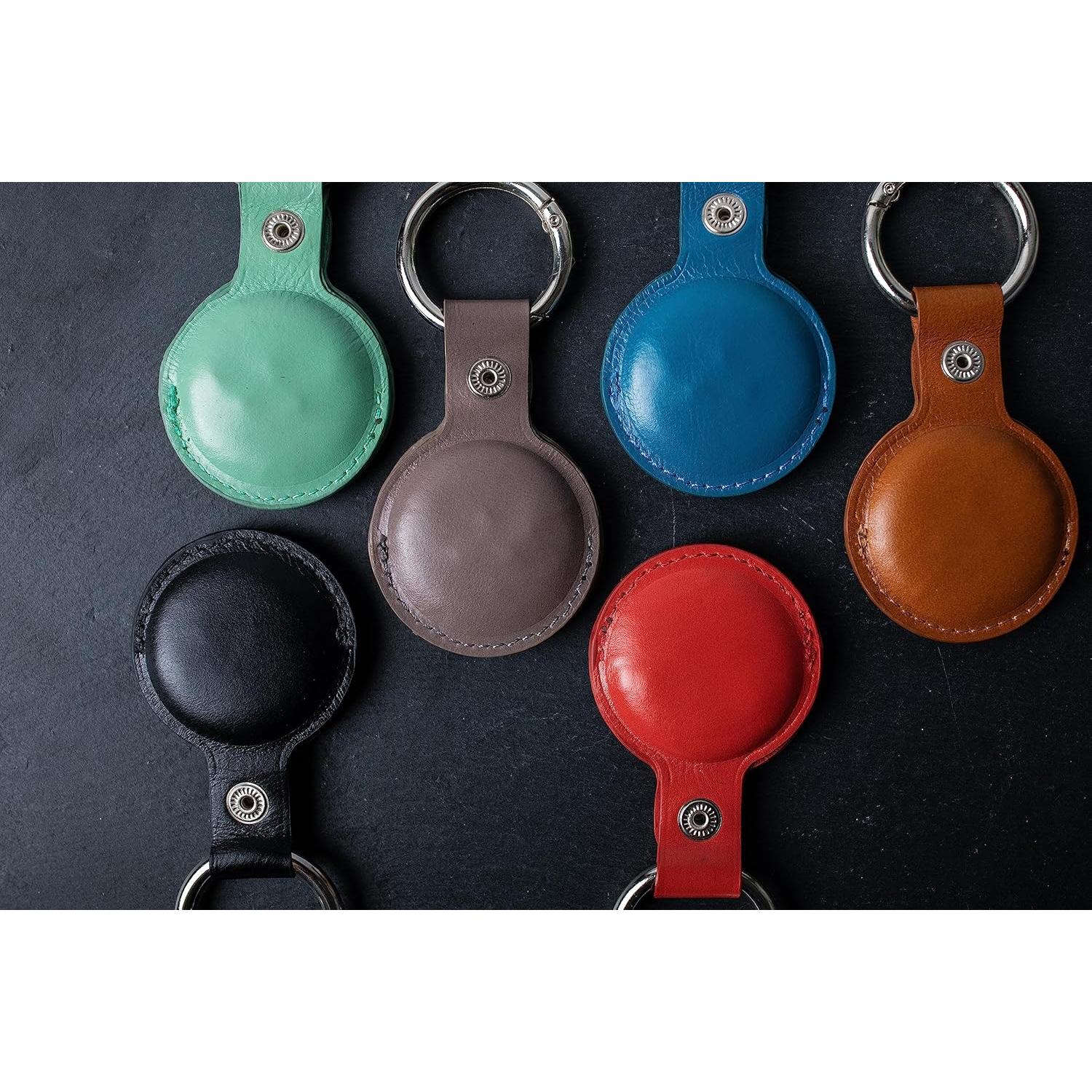 Soporte de cuero Snakehive para Apple AirTag - Rojo