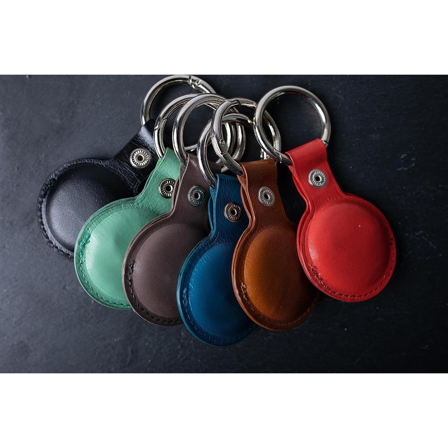 Soporte de cuero Snakehive para Apple AirTag - Rojo