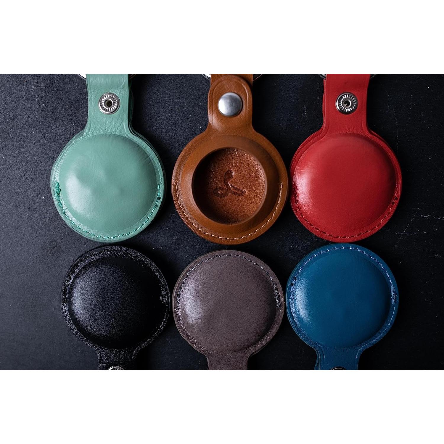 Soporte de cuero Snakehive para Apple AirTag - Rojo