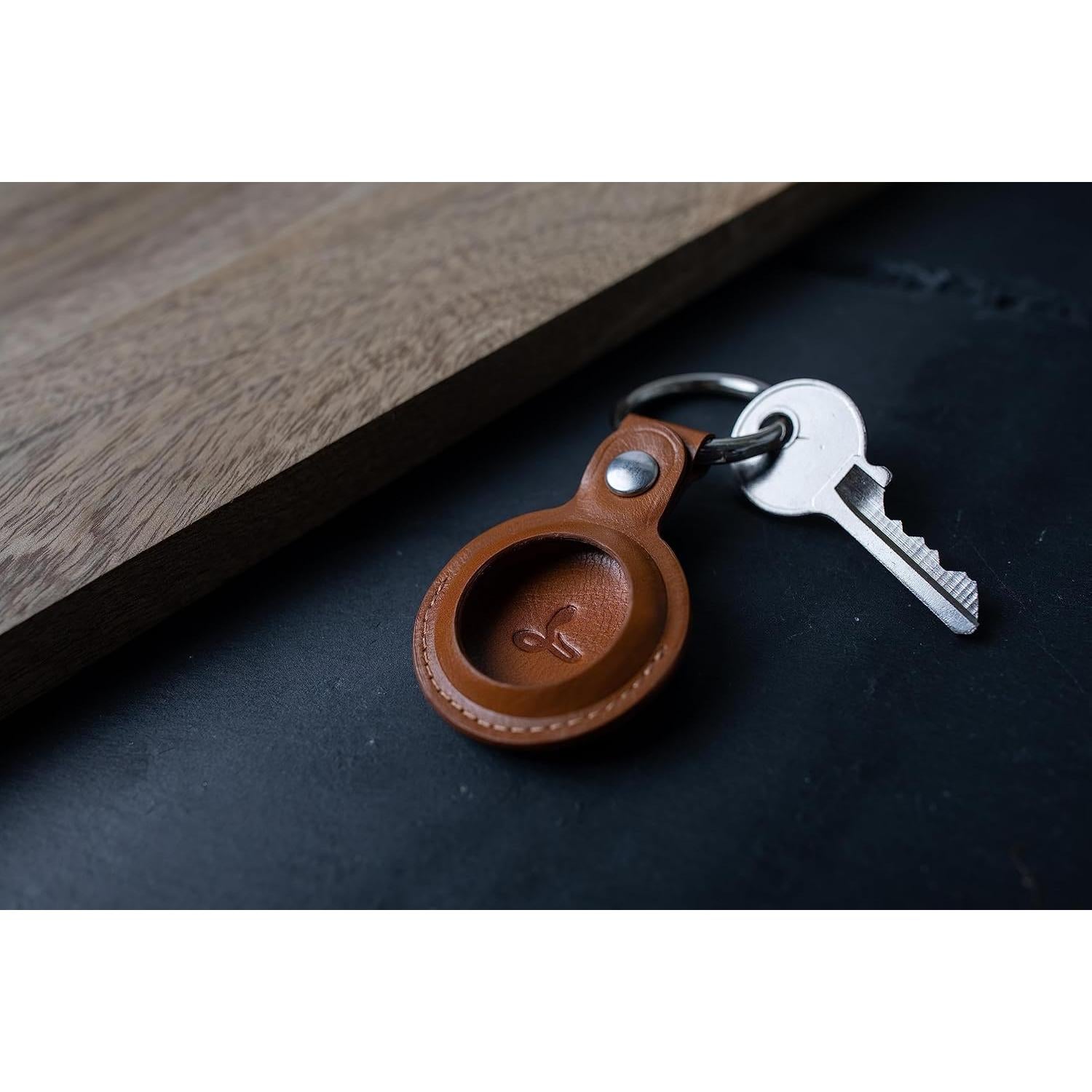 Soporte de cuero Snakehive para Apple AirTag - Rojo