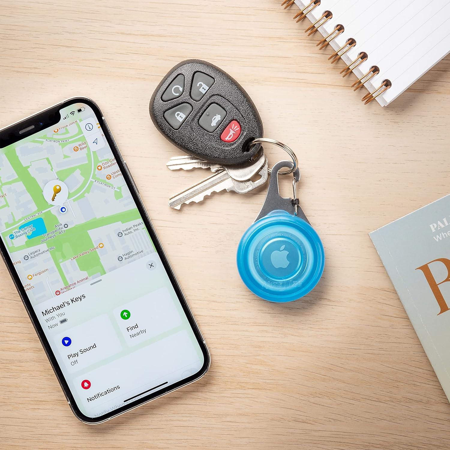 Soporte Clipable Nite IZE WearAbout para Apple AirTag - Azul