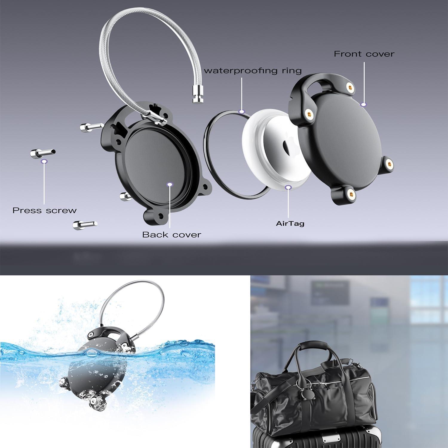 Soporte Impermeable para Air Tag Ipuplar Negro