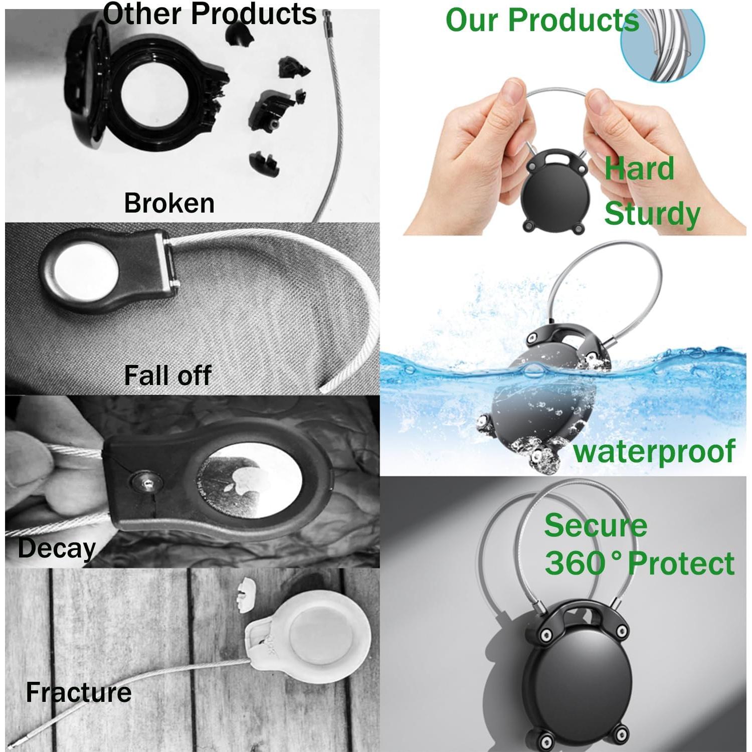 Soporte Impermeable para Air Tag Ipuplar Negro