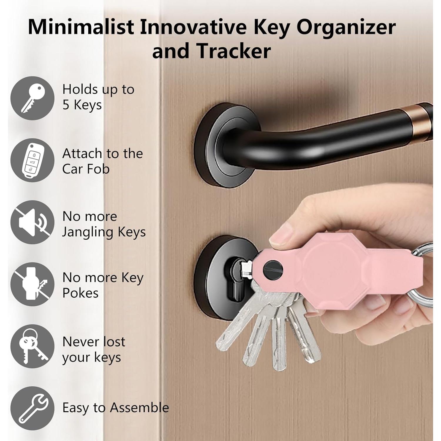 Funda organizadora para llaves Airtag Aircawin - Rosa