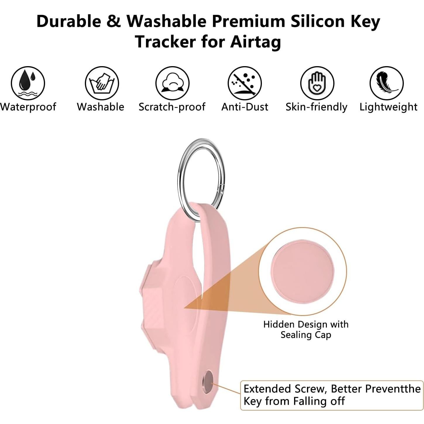 Funda organizadora para llaves Airtag Aircawin - Rosa