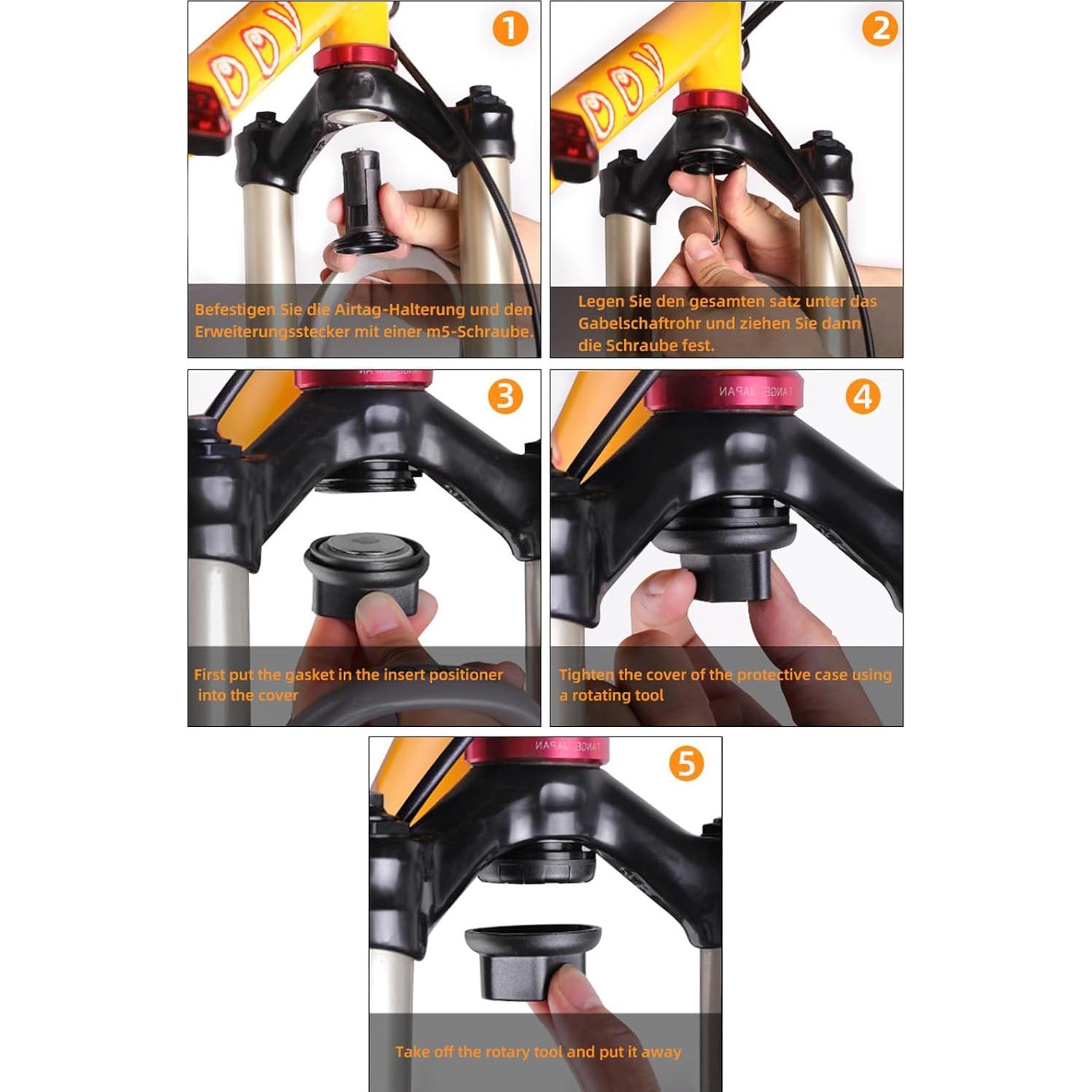 Soporte Antirrobo para AirTag BSSOK - Bicicleta MTB 18-30mm