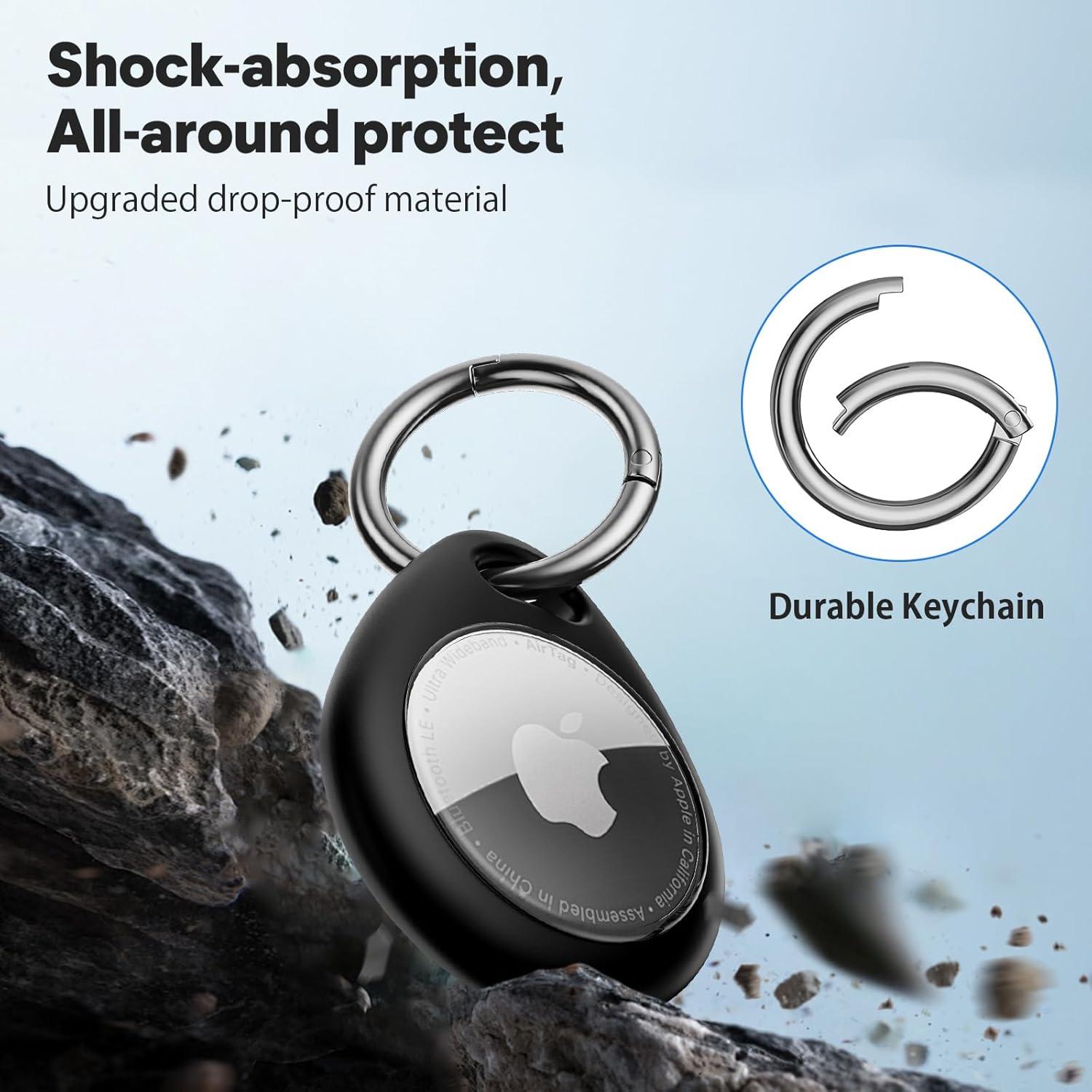 Funda protectora para AirTag Apple VYVIYON - 4 unidades TPU