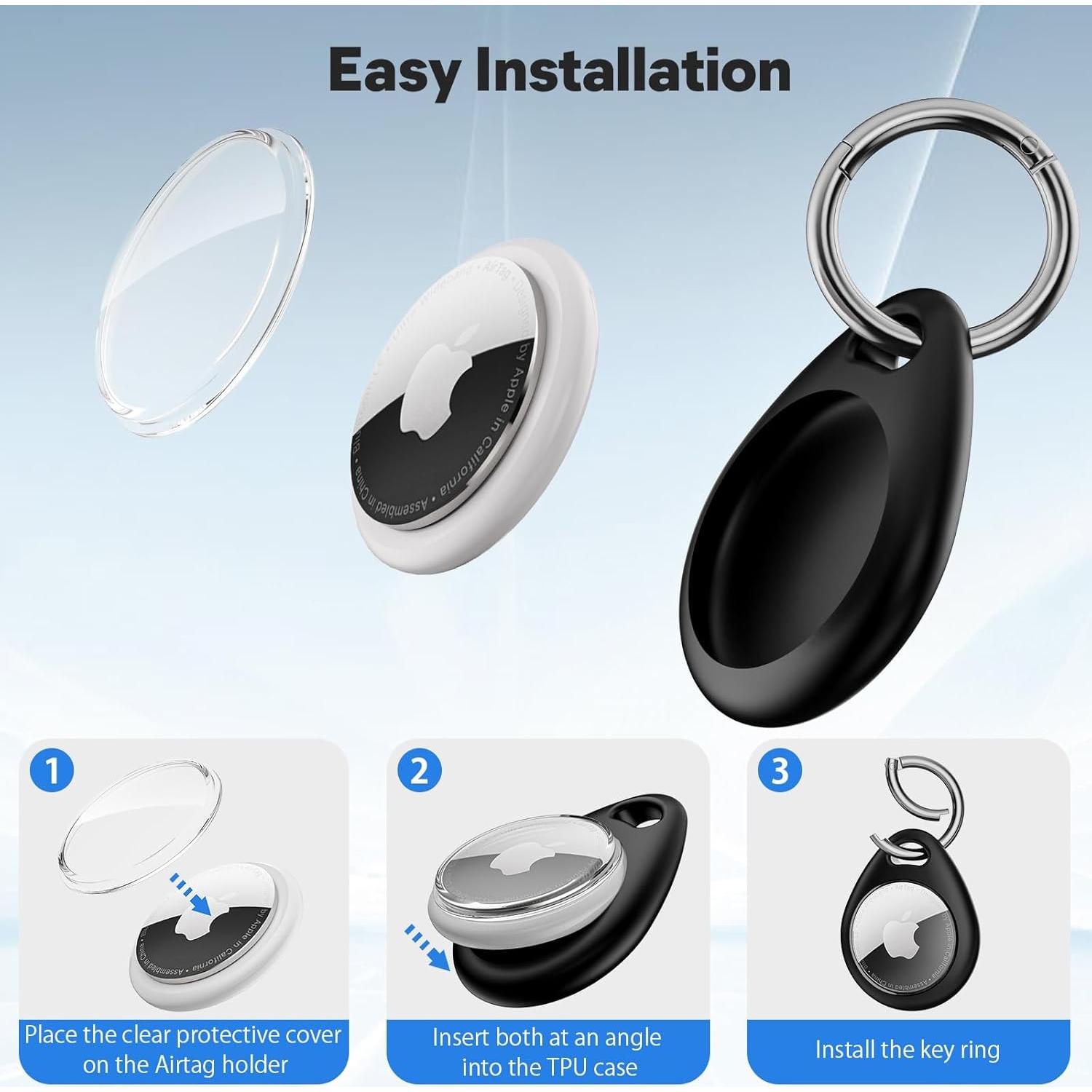 Funda protectora para AirTag Apple VYVIYON - 4 unidades TPU