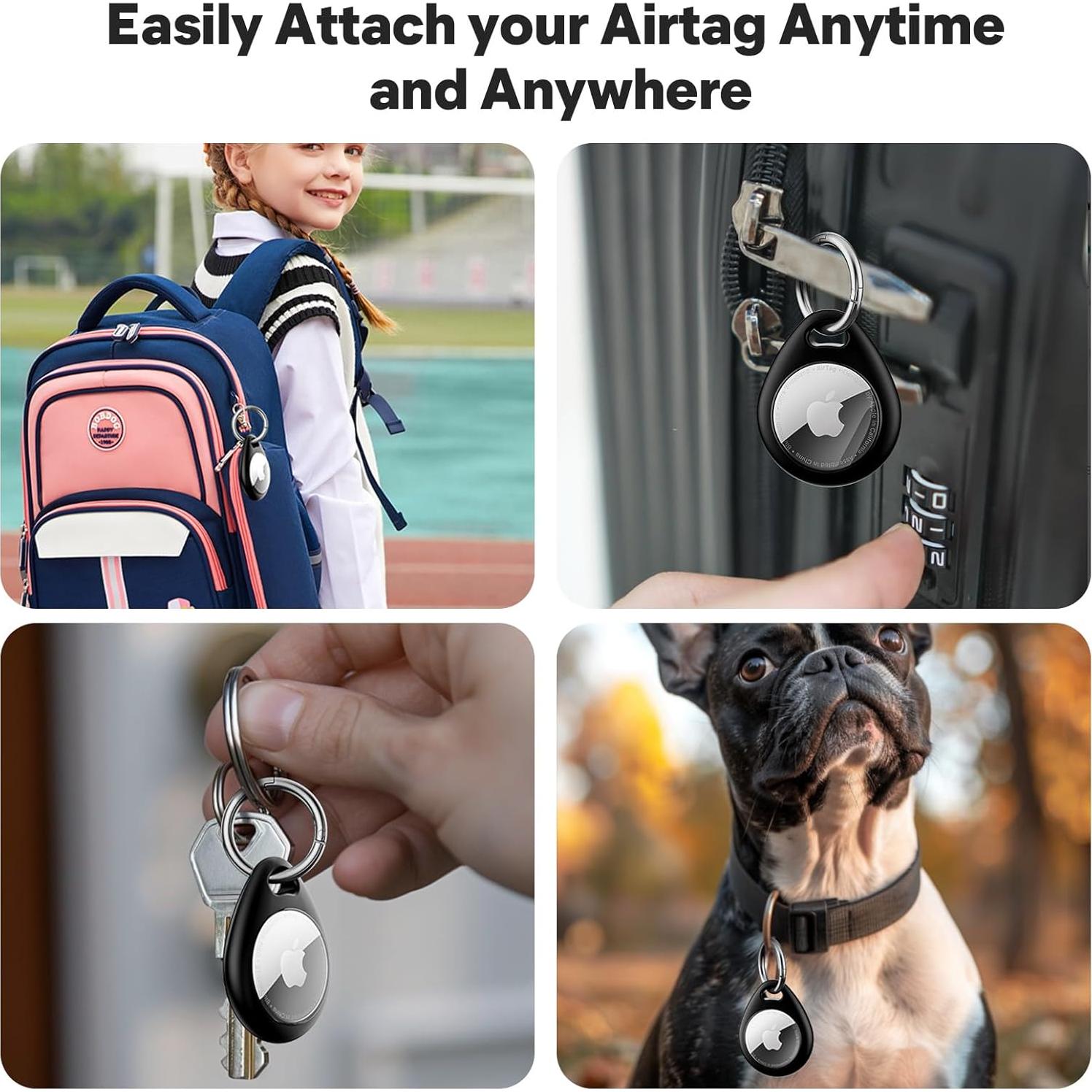 Funda protectora para AirTag Apple VYVIYON - 4 unidades TPU