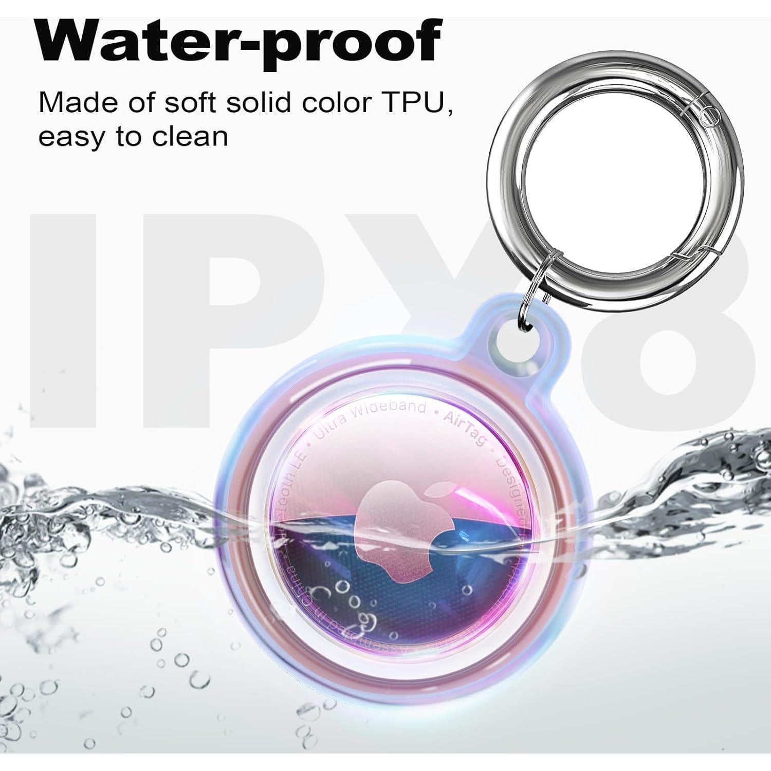 Funda Impermeable para Apple AirTag Foweroty Rosa IPX8