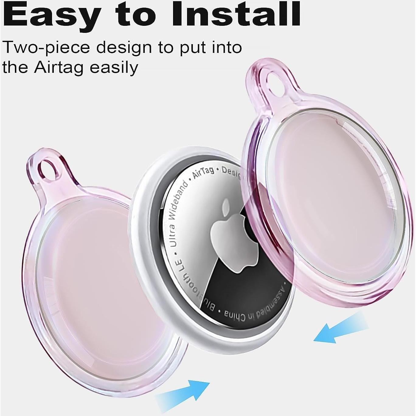 Funda Impermeable para Apple AirTag Foweroty Rosa IPX8