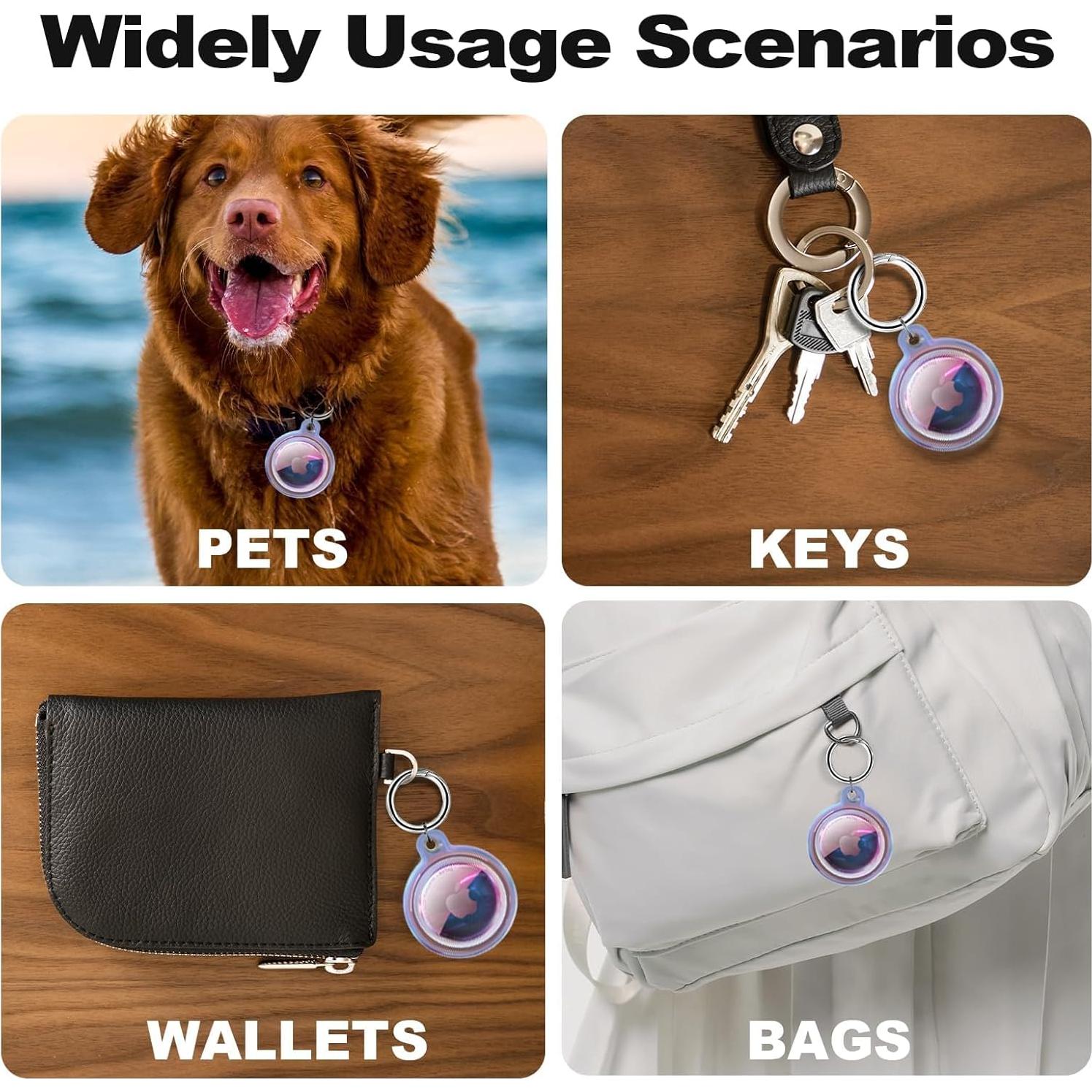 Funda Impermeable para Apple AirTag Foweroty Rosa IPX8