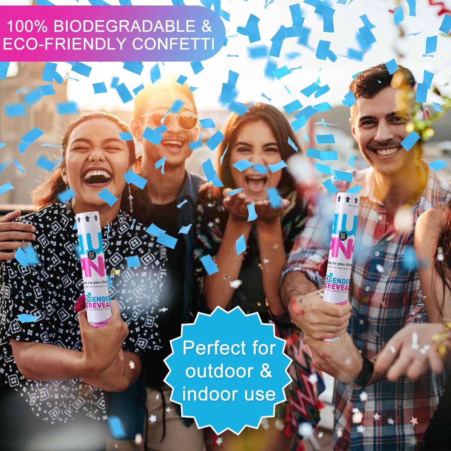 Cañón de Confeti Tamsan Revelación de Género 4 Piezas