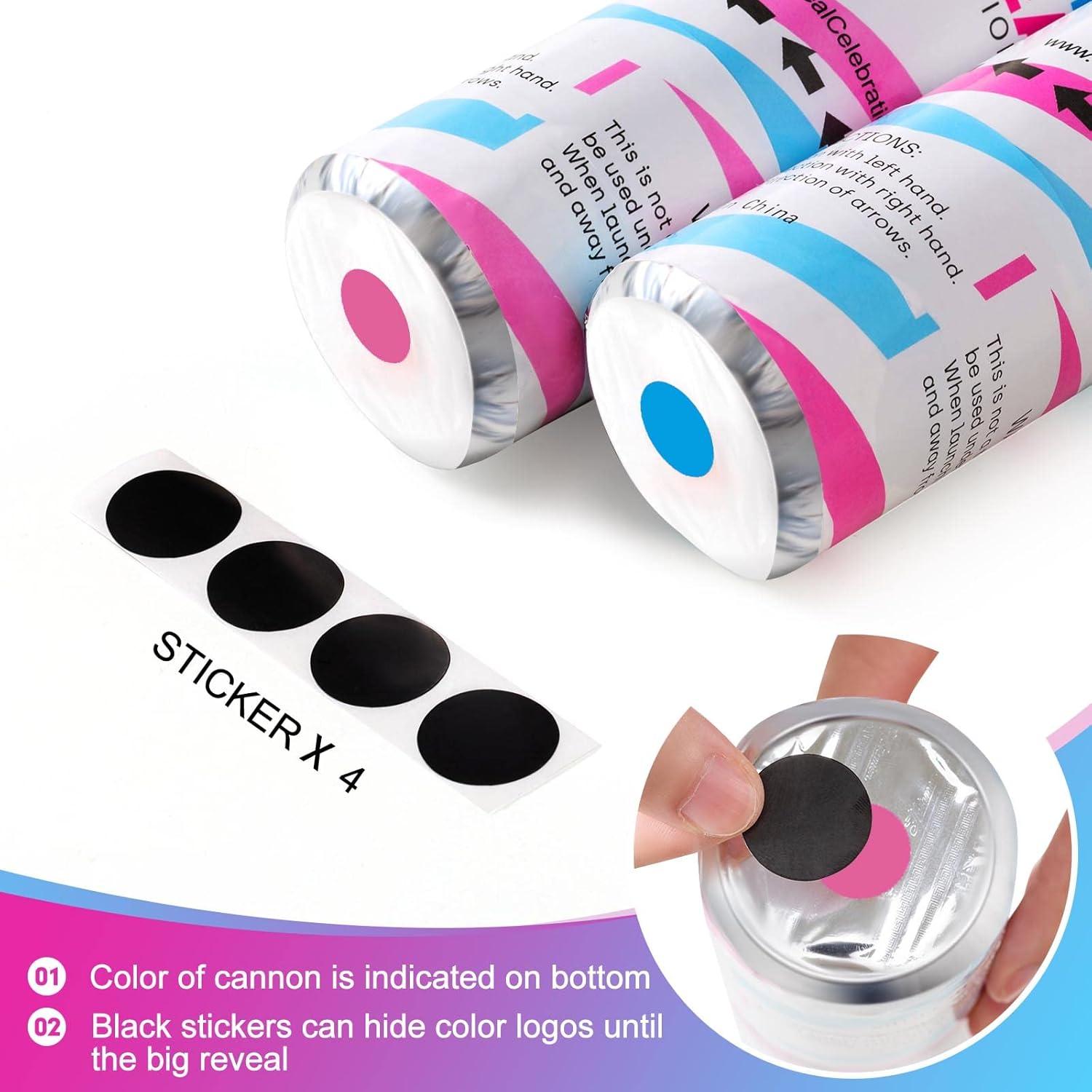 Cañón de Confeti Tamsan Revelación de Género 4 Piezas