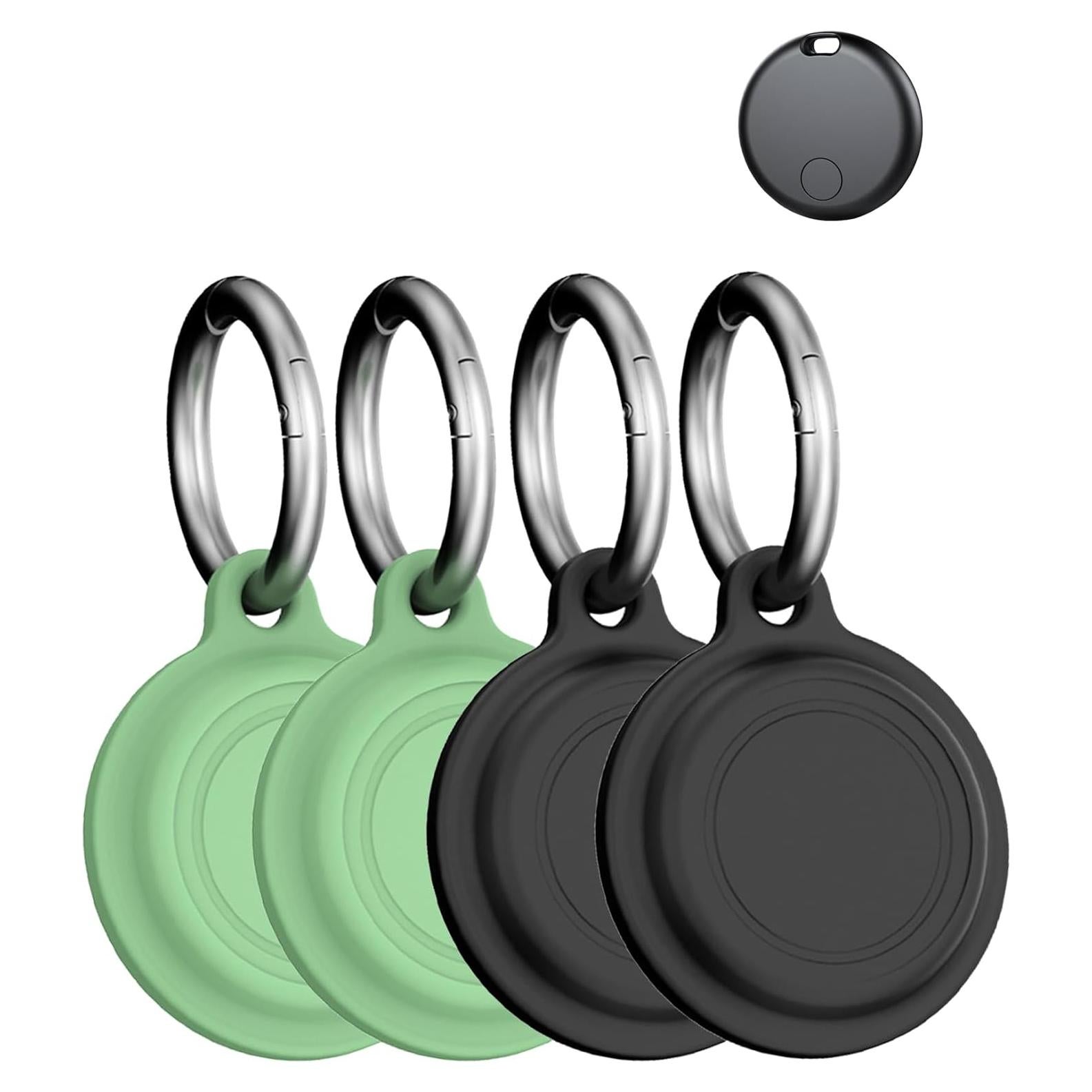 Funda de Silicona UYRUREL para Tracker Air Tag - Negro y Verde