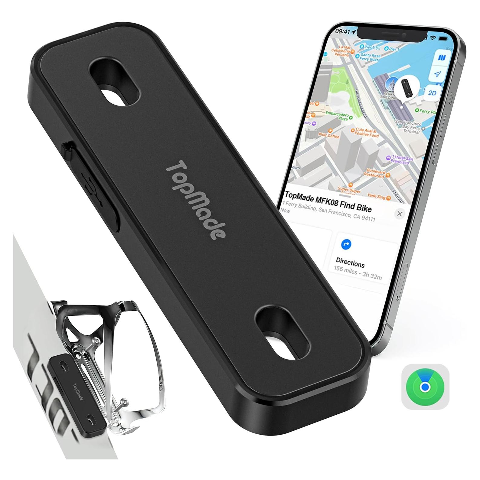 Localizador de Bicicleta TopMade GPS Impermeable Negro