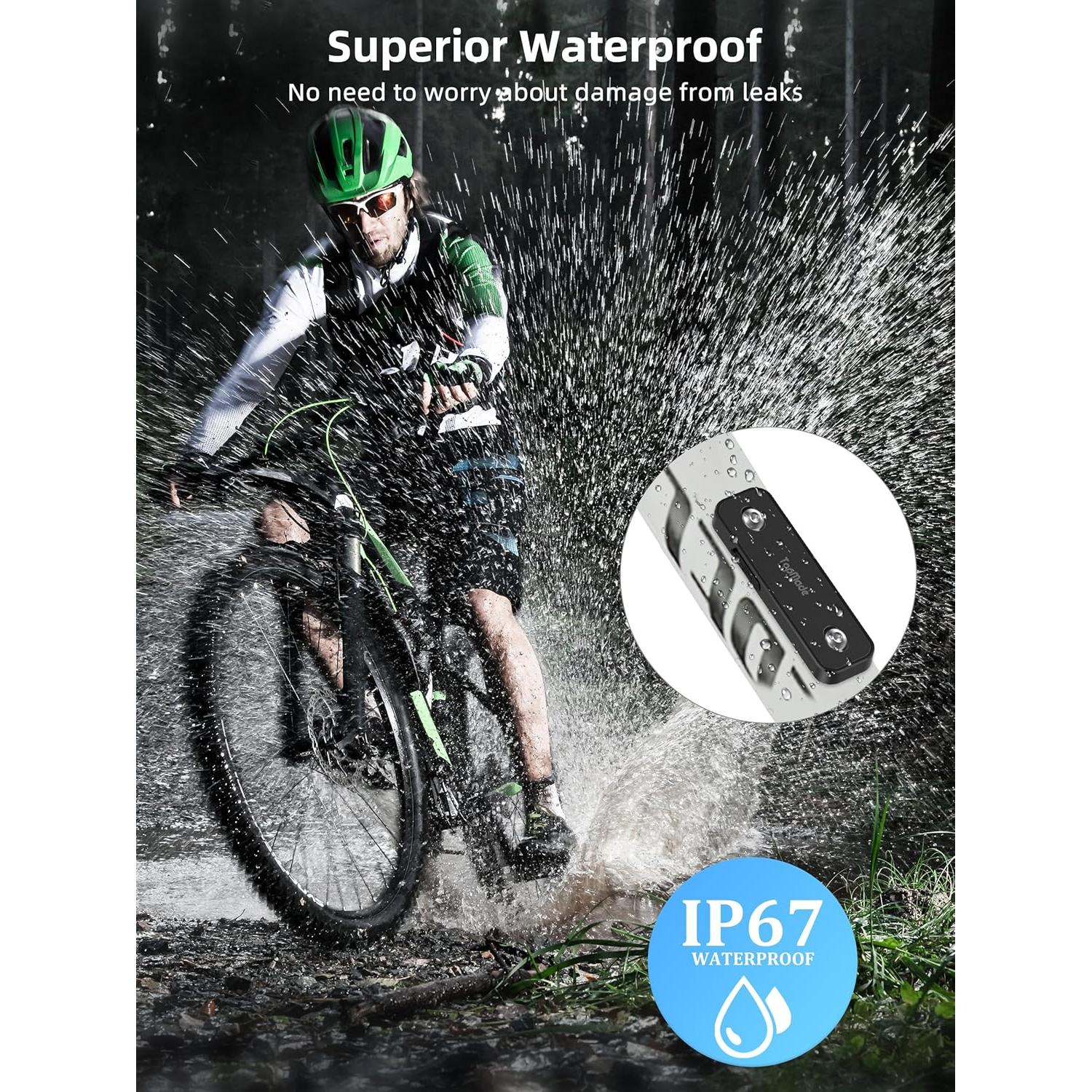 Localizador de Bicicleta TopMade GPS Impermeable Negro