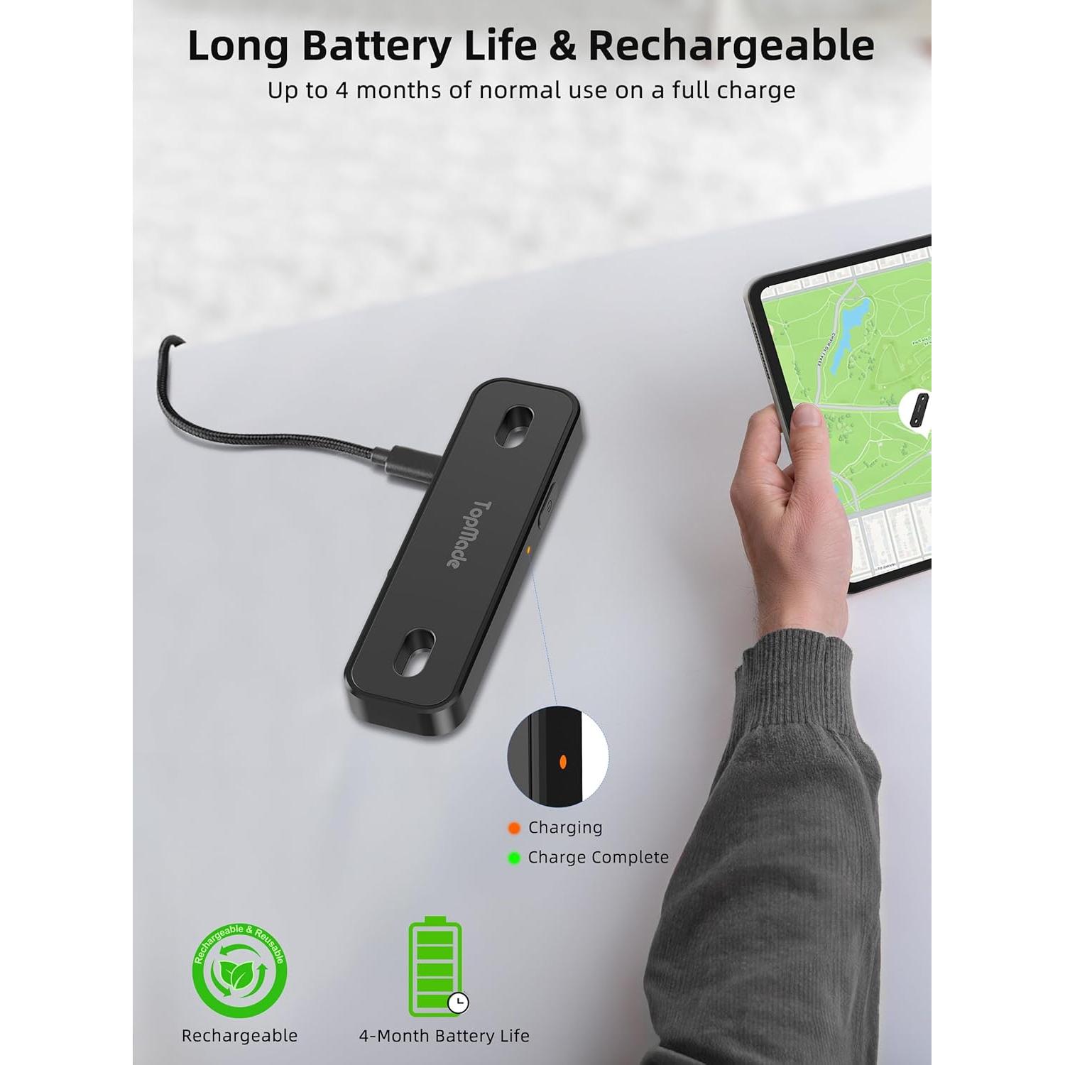 Localizador de Bicicleta TopMade GPS Impermeable Negro