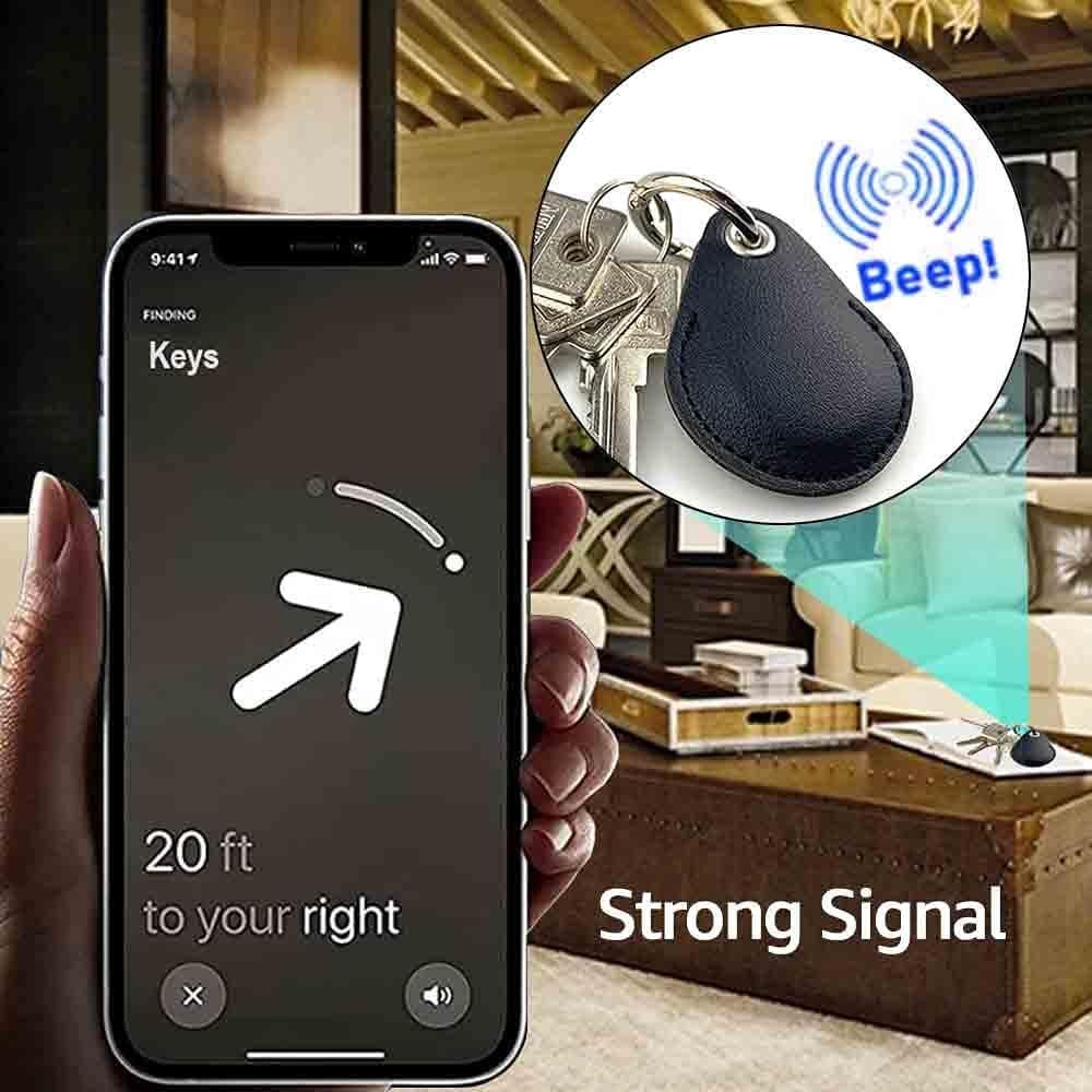 Funda de Cuero para AirTag ThingsBag - Paquete de 2, Impermeable