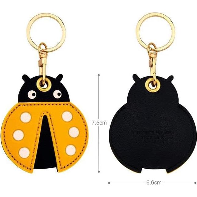 Llave de rastreo GPS para Apple AirTag con funda de cuero