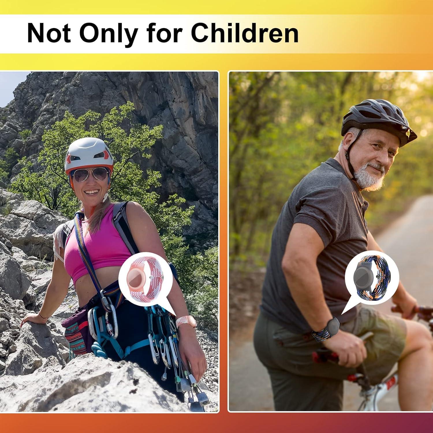 Pulsera Ajustable Yizhet para AirTag - Nylon Suave 37.85-60.45 cm