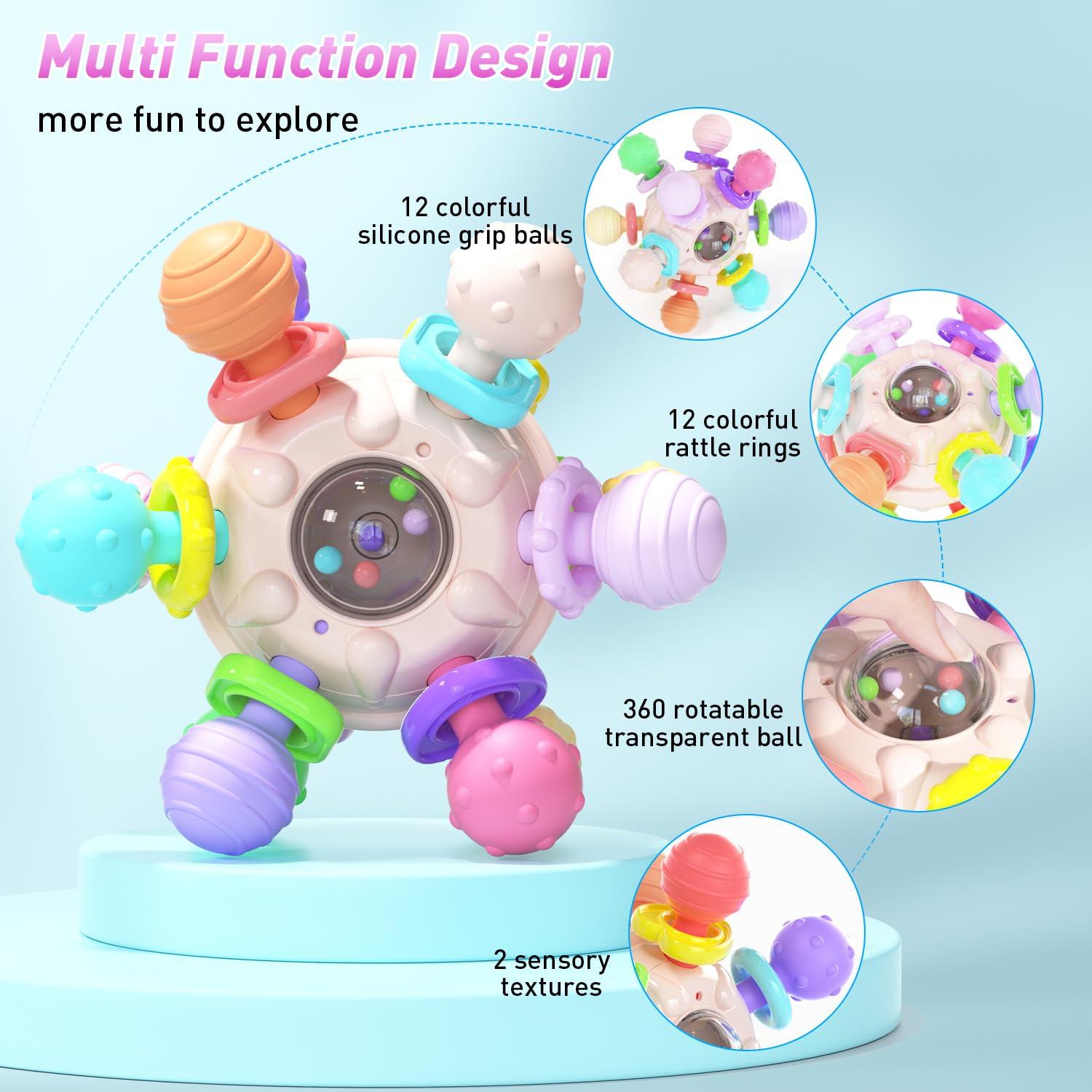 Chupete de Silicona Cerberus 0-12 Meses Rosa Multicolor