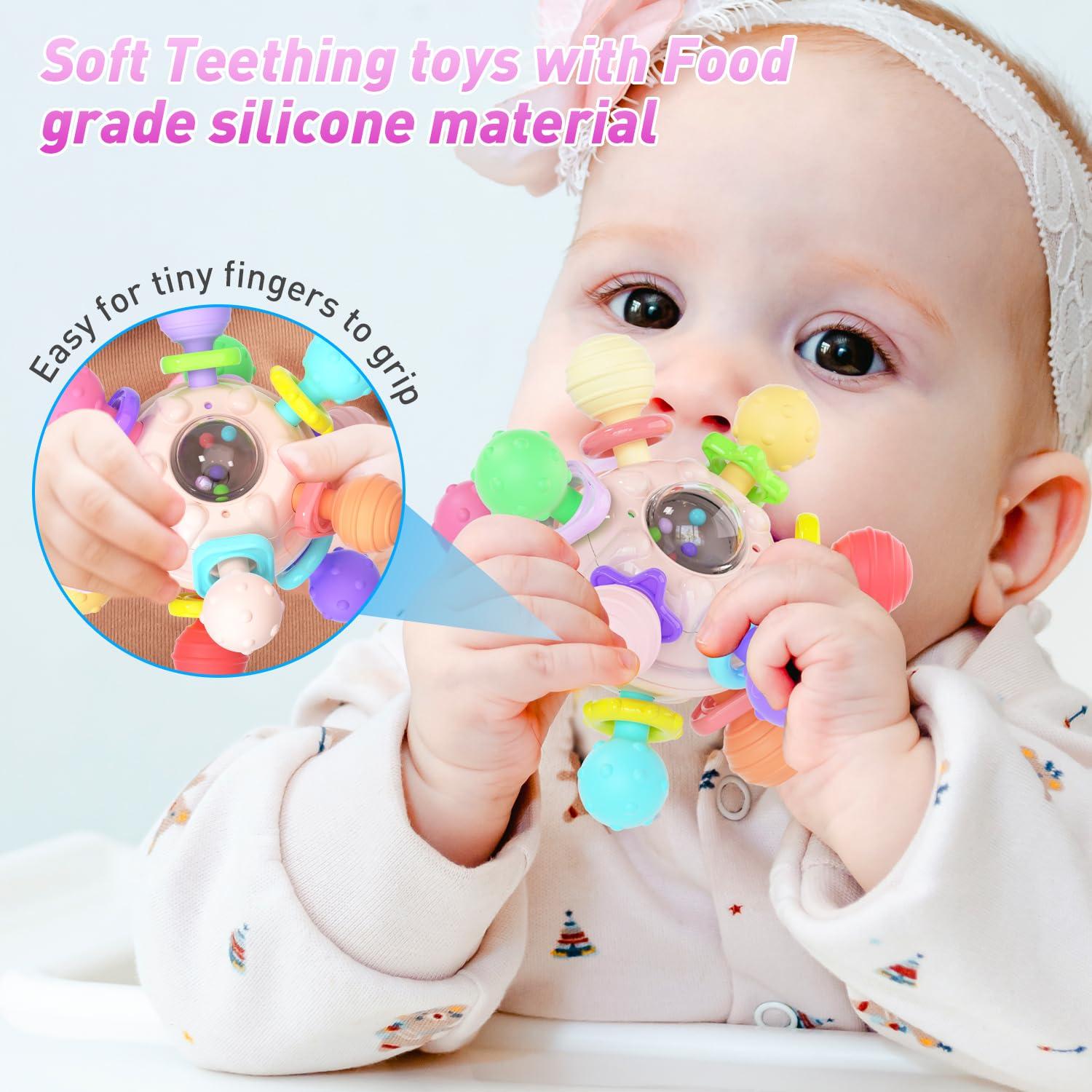 Chupete de Silicona Cerberus 0-12 Meses Rosa Multicolor