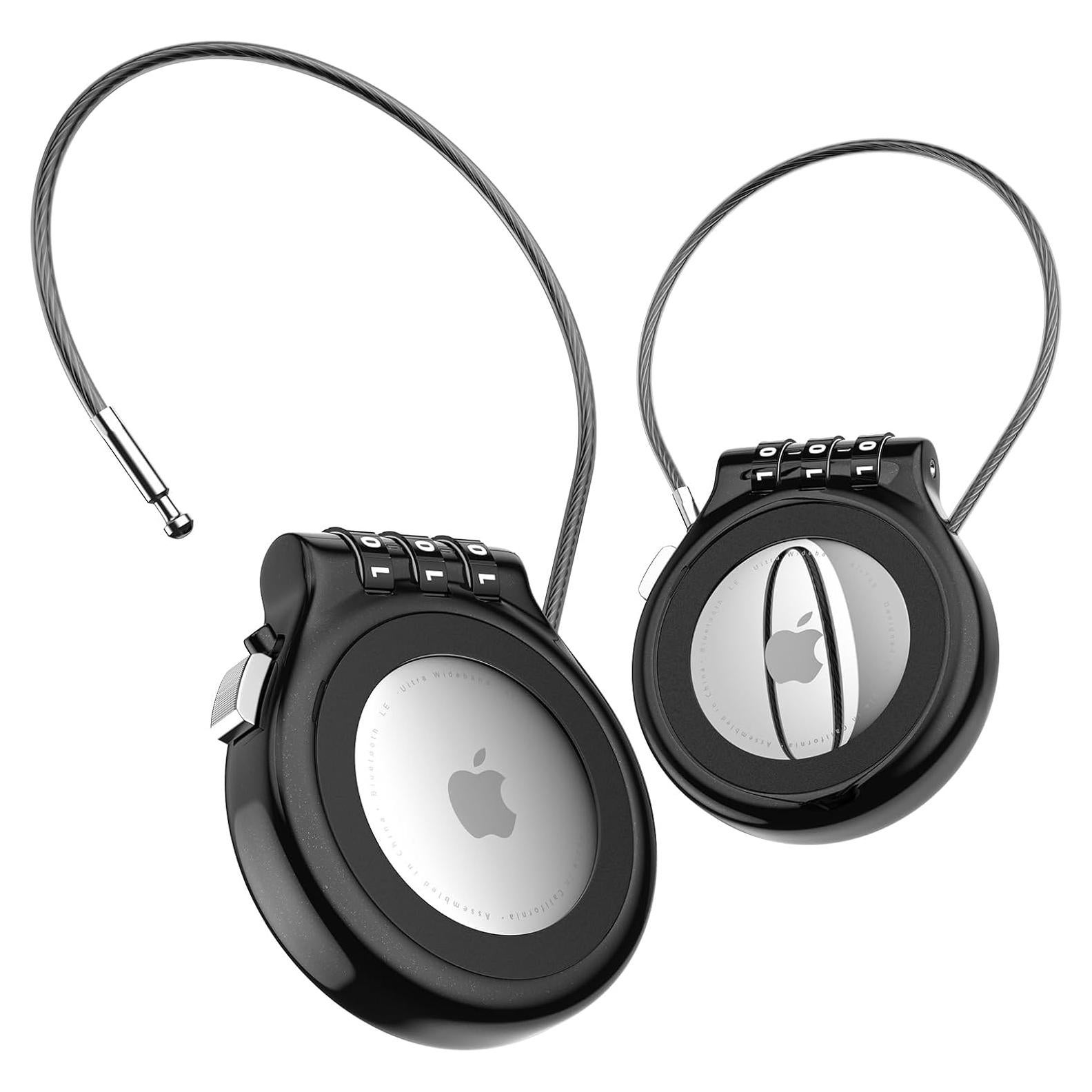 Soporte para AirTag Sucegi con candado de combinación 3 dígitos - Negro