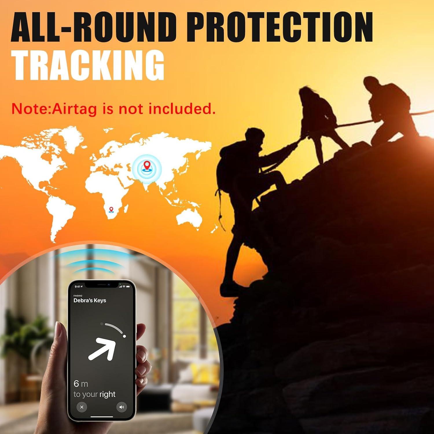 Soporte para AirTag Sucegi con candado de combinación 3 dígitos - Negro