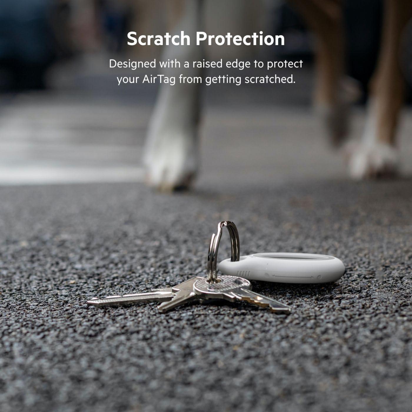 Funda para AirTag Belkin Gris con Reflector Paquete de 4
